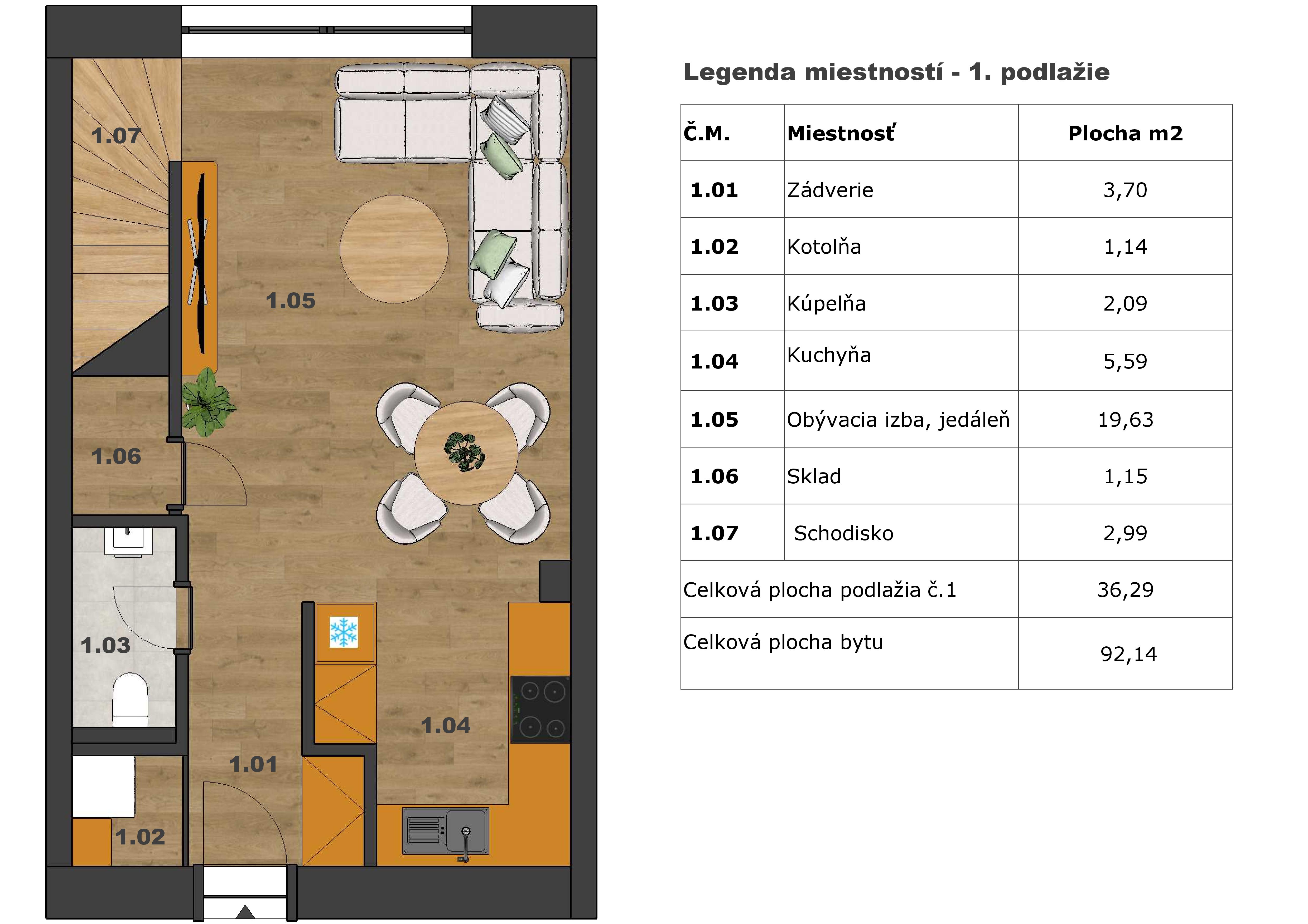 JAZMÍNOVÁ ALEJ - 10.8 - Pôdorys