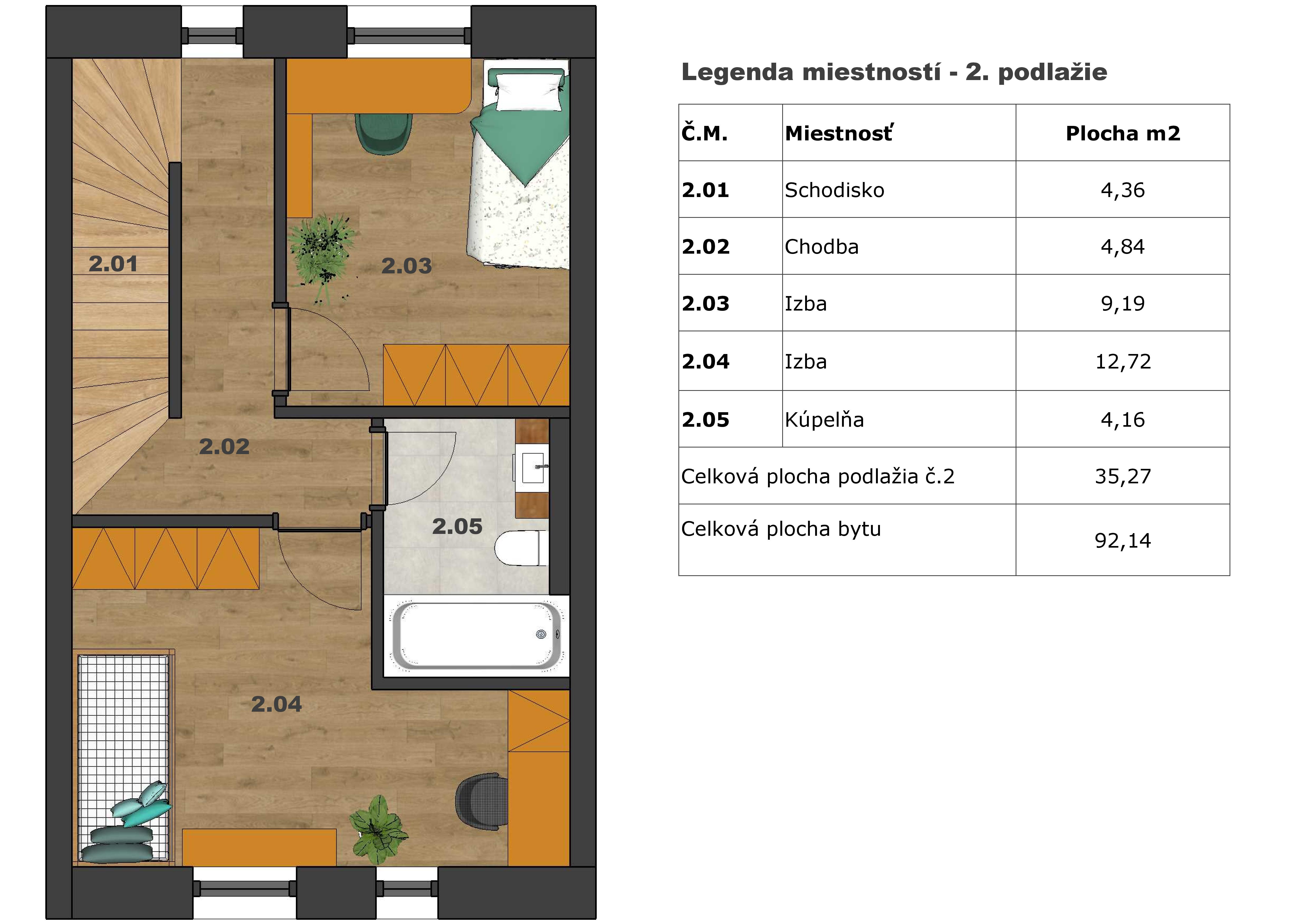 JAZMÍNOVÁ ALEJ - 10.8 - Pôdorys