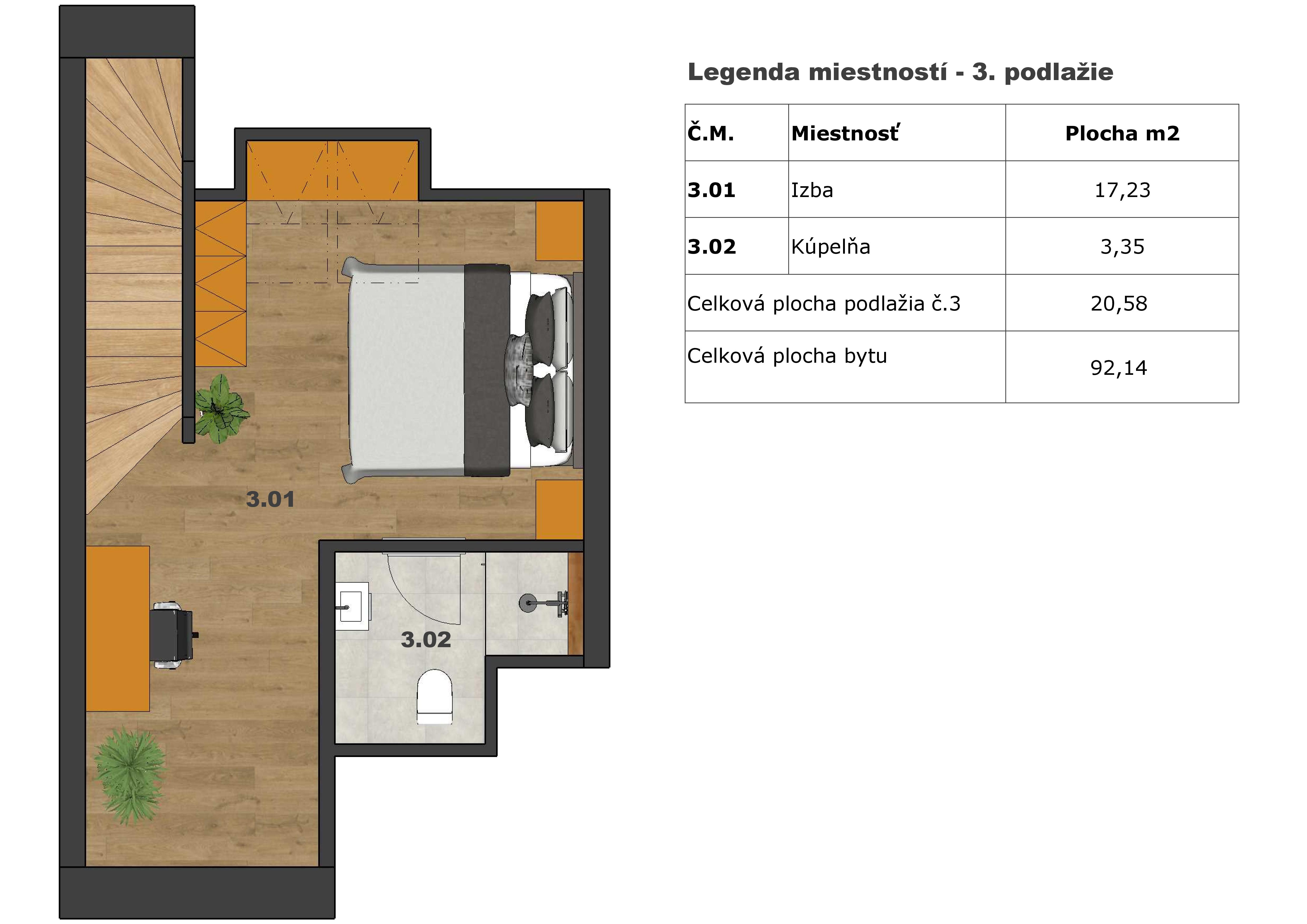 JAZMÍNOVÁ ALEJ - 10.8 - Pôdorys