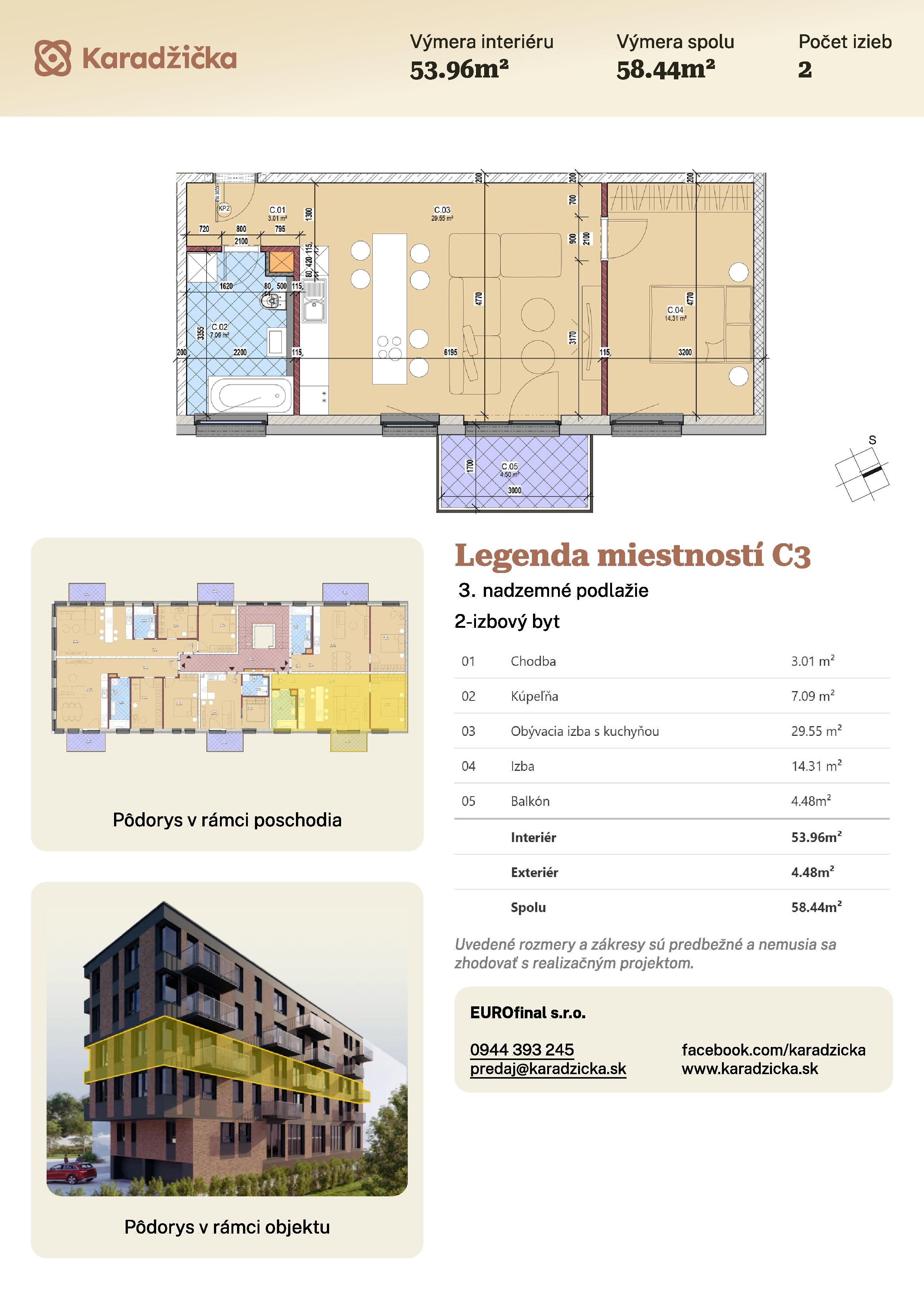 Karadžička - C3 - Pôdorys