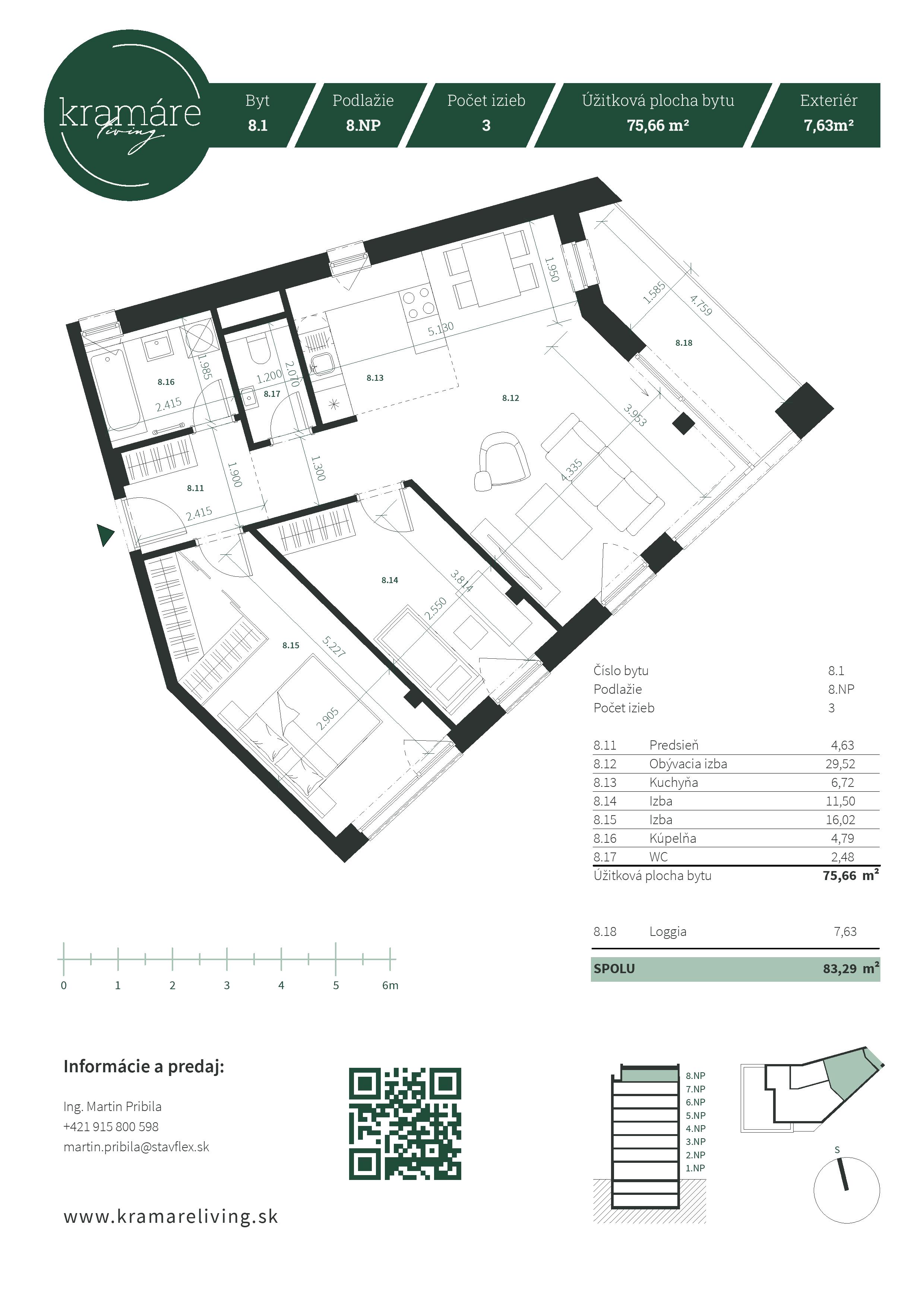 Kramáre Living - 8.1 - Pôdorys