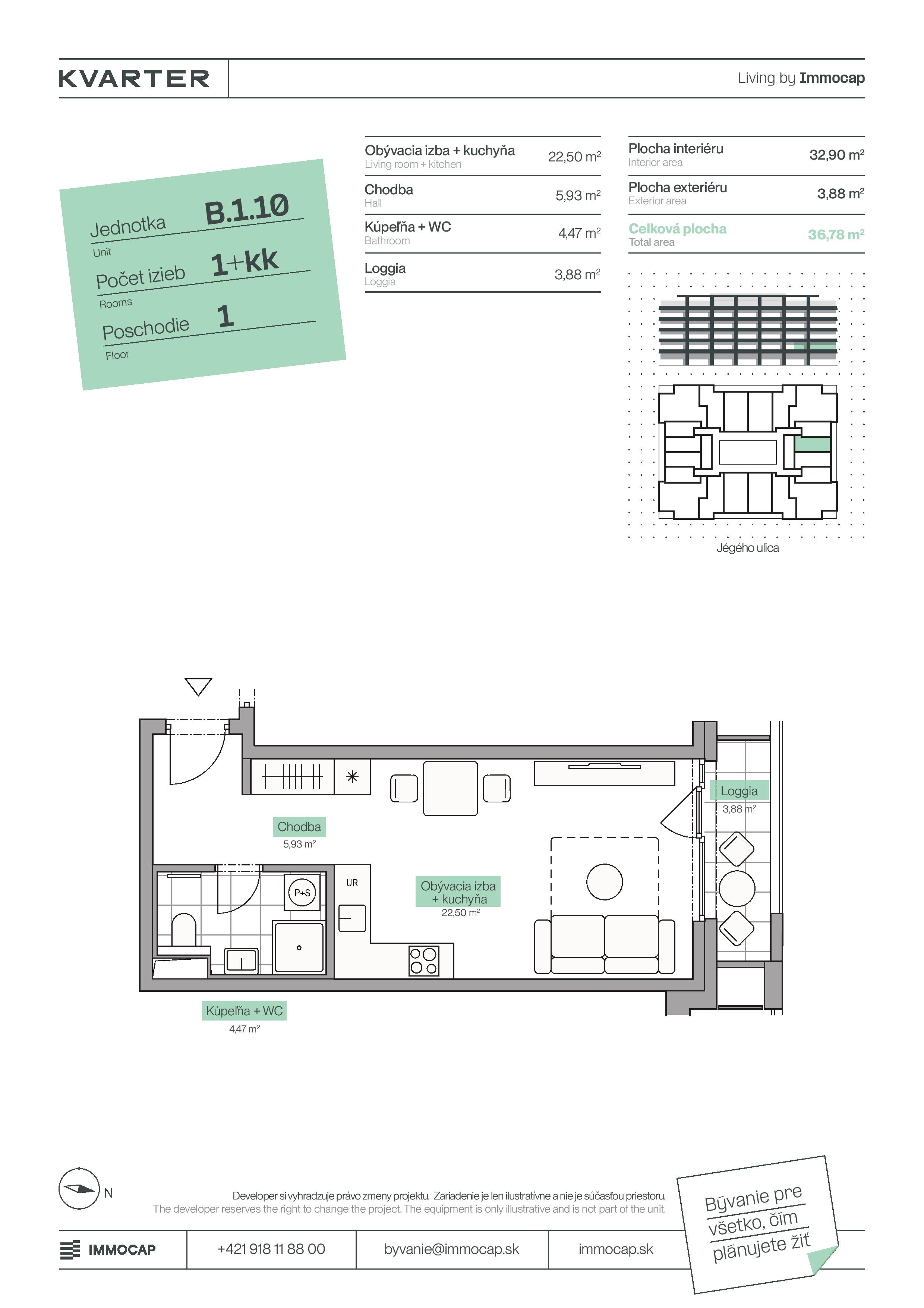 Kvarter - B.1.10 - Pôdorys