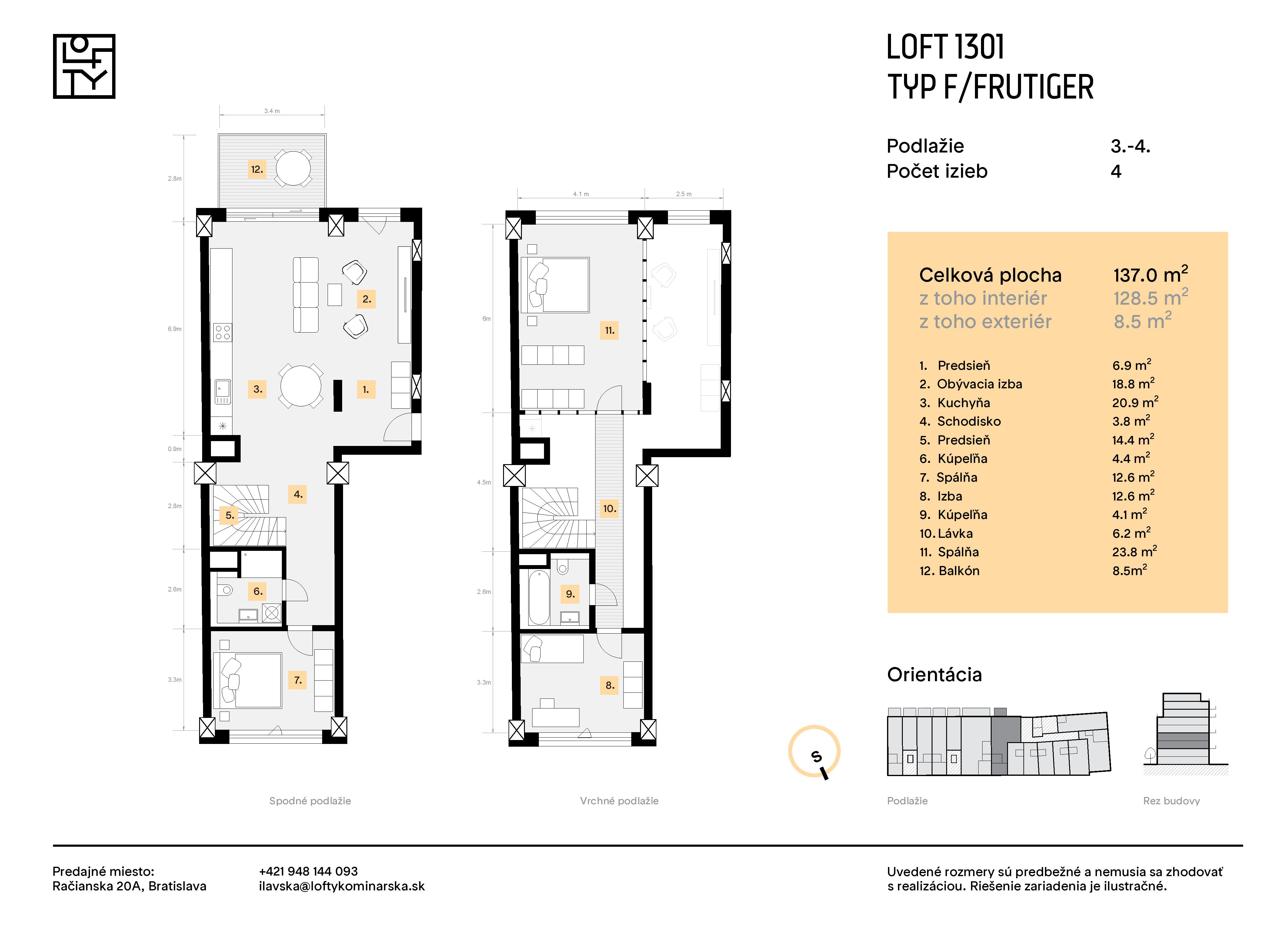 Lofty Kominárska - 1301 - Pôdorys