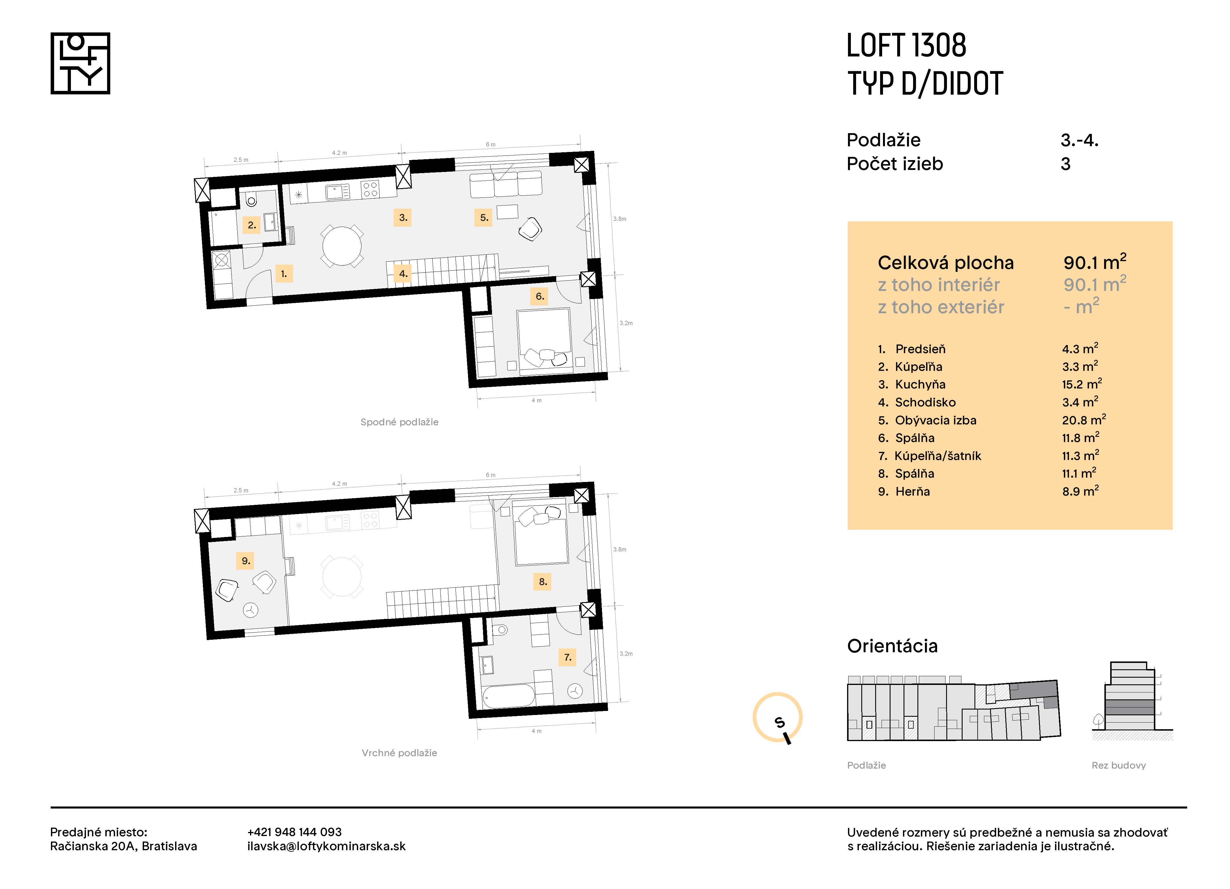 Lofty Kominárska - 1308 - Pôdorys