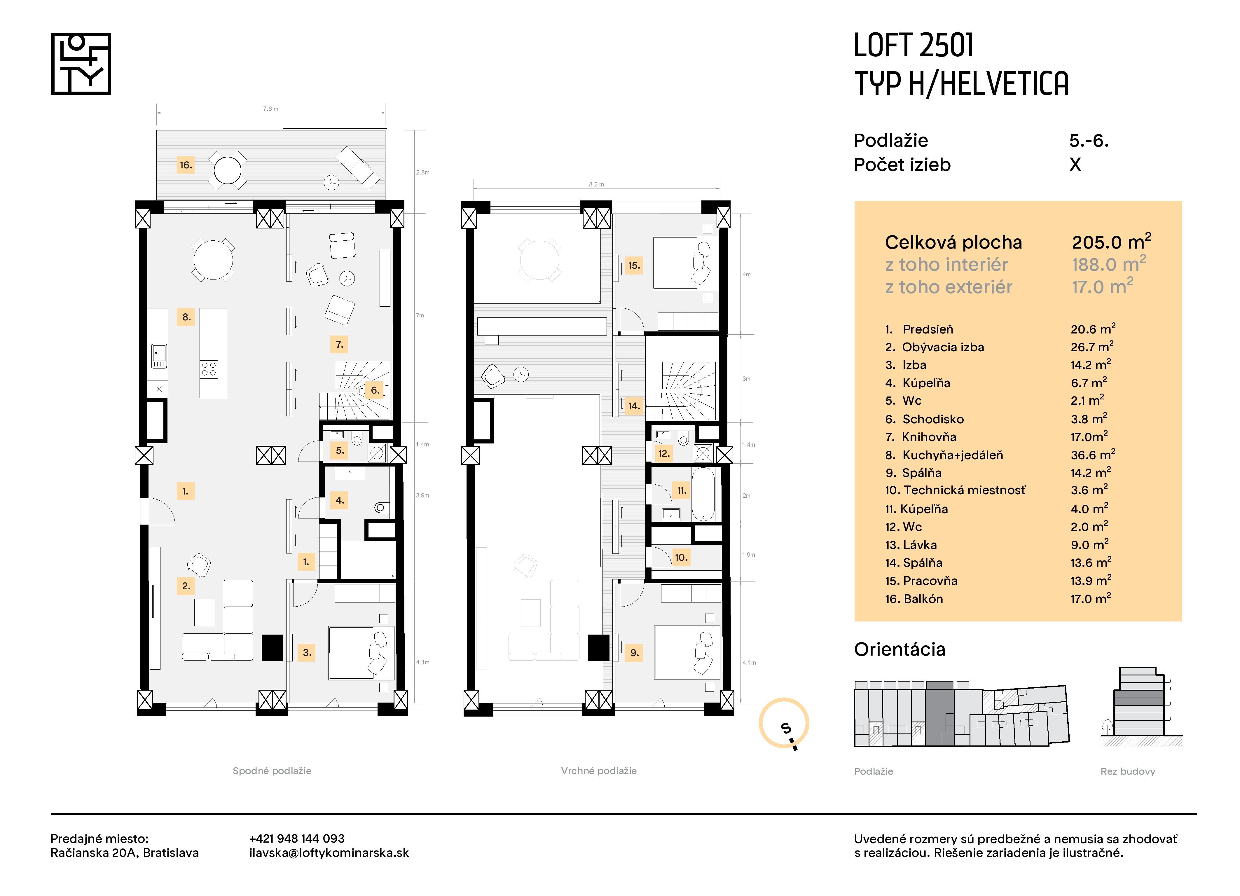 Lofty Kominárska - 2501 - Pôdorys