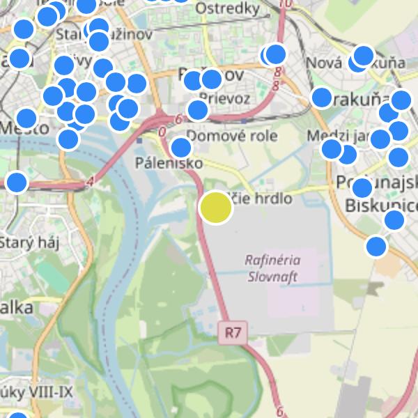Malý Dunaj - map