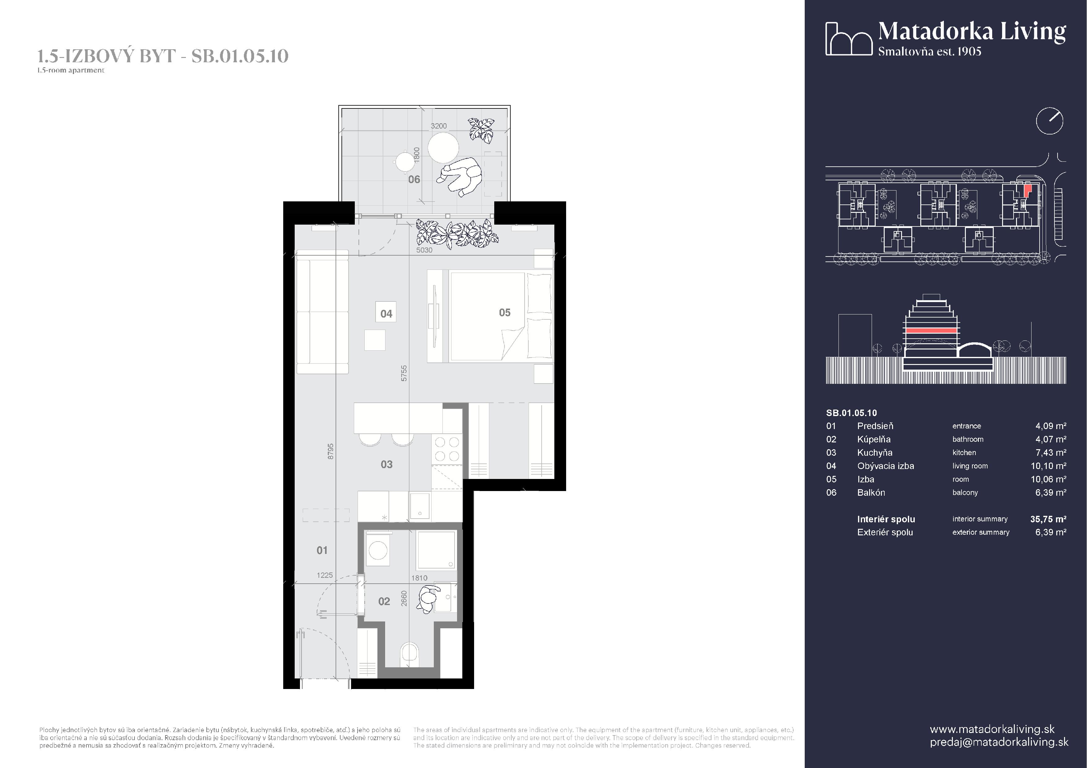 Matadorka Living - SB-01-05-10 - Pôdorys