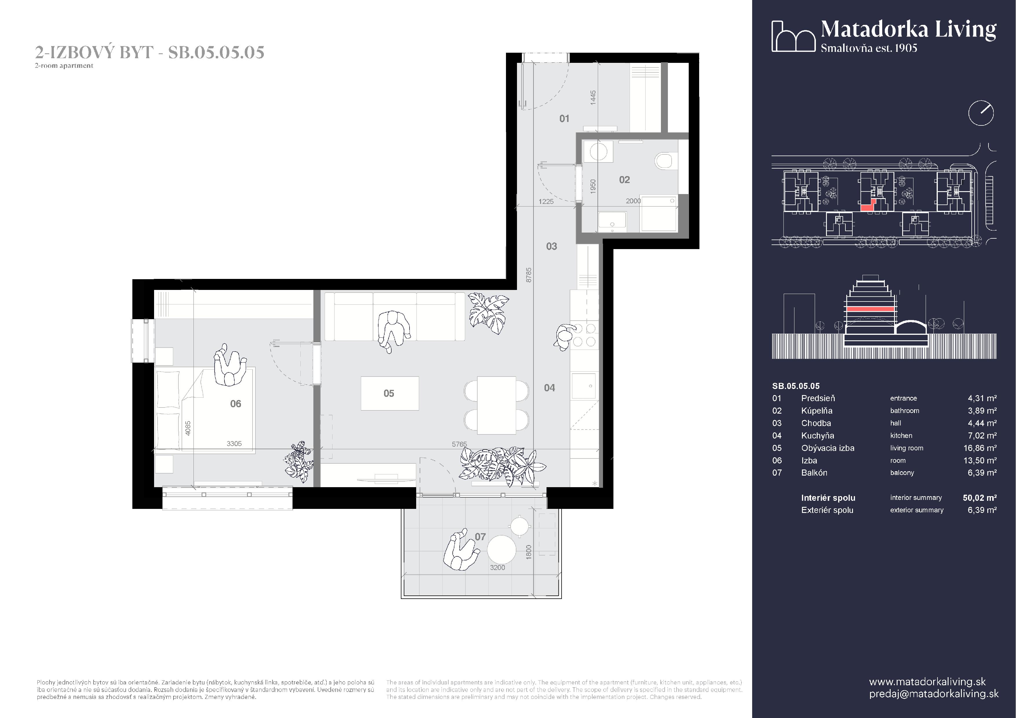 Matadorka Living - SB-05-05-05 - Pôdorys