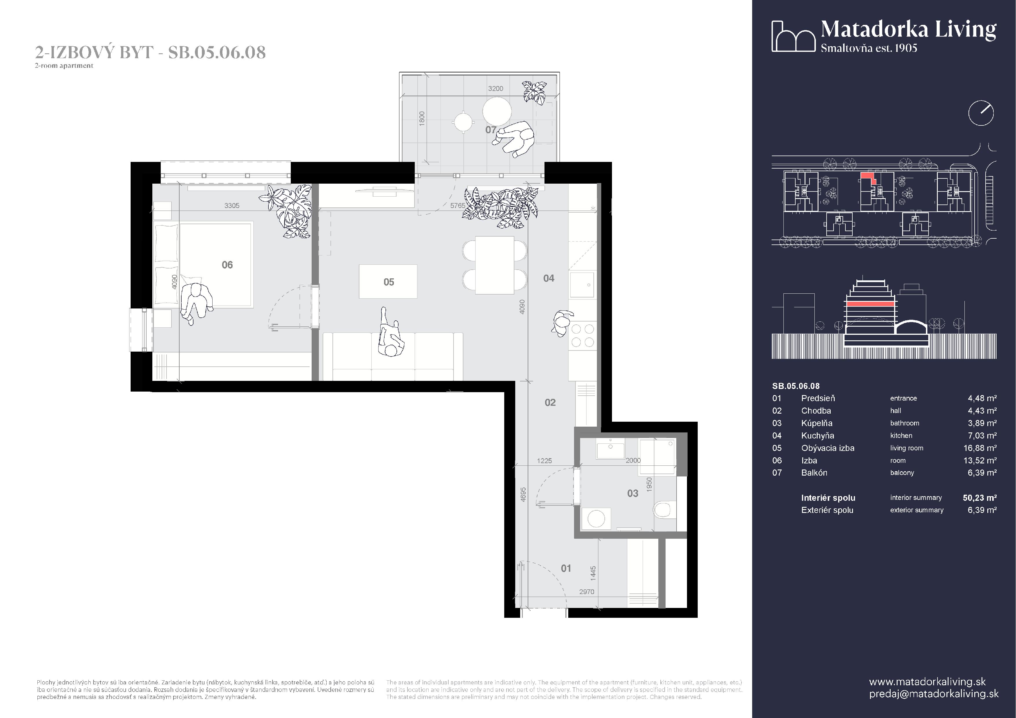 Matadorka Living - SB-05-06-08 - Pôdorys