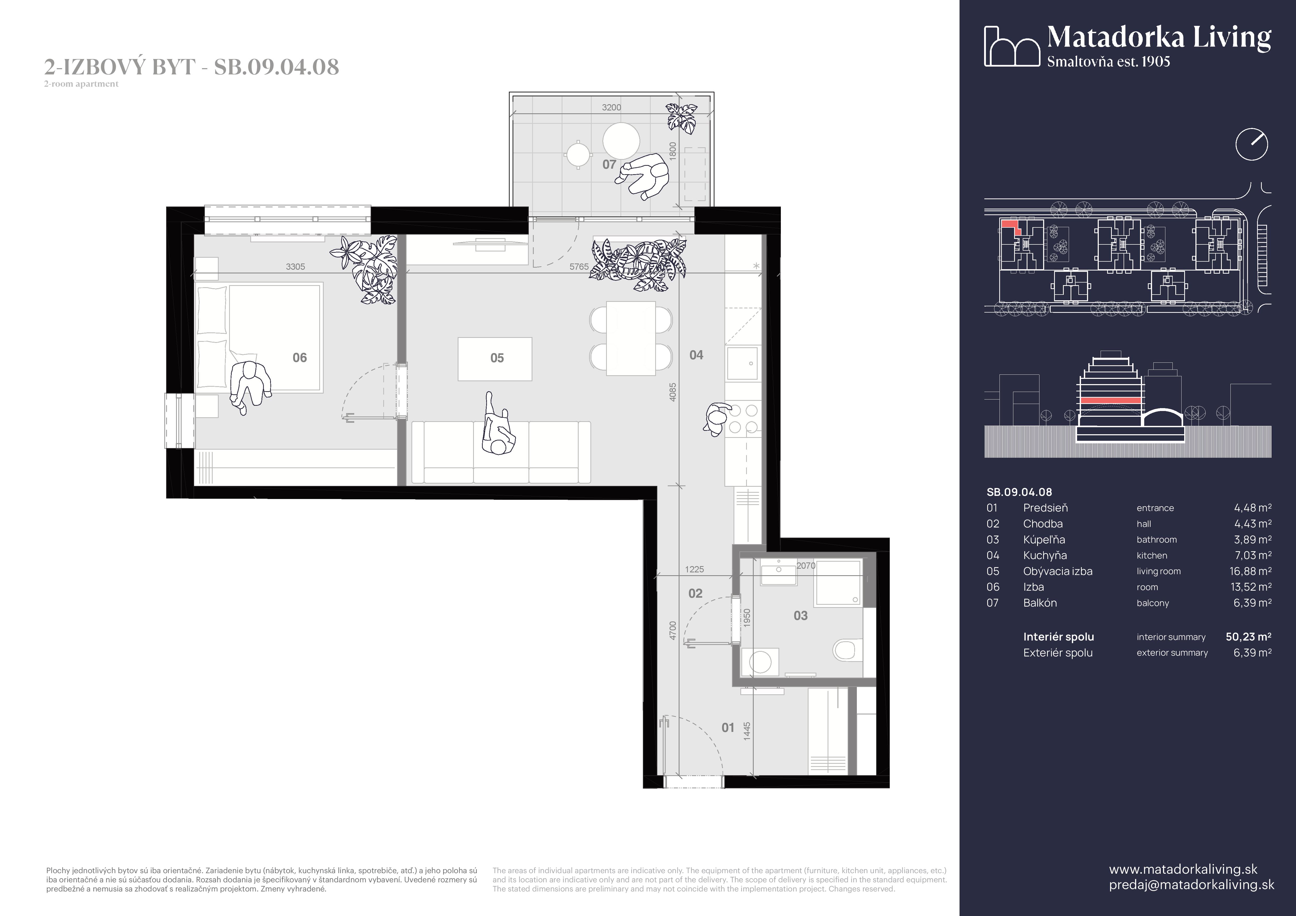 Matadorka Living - SB-09-04-08 - Pôdorys