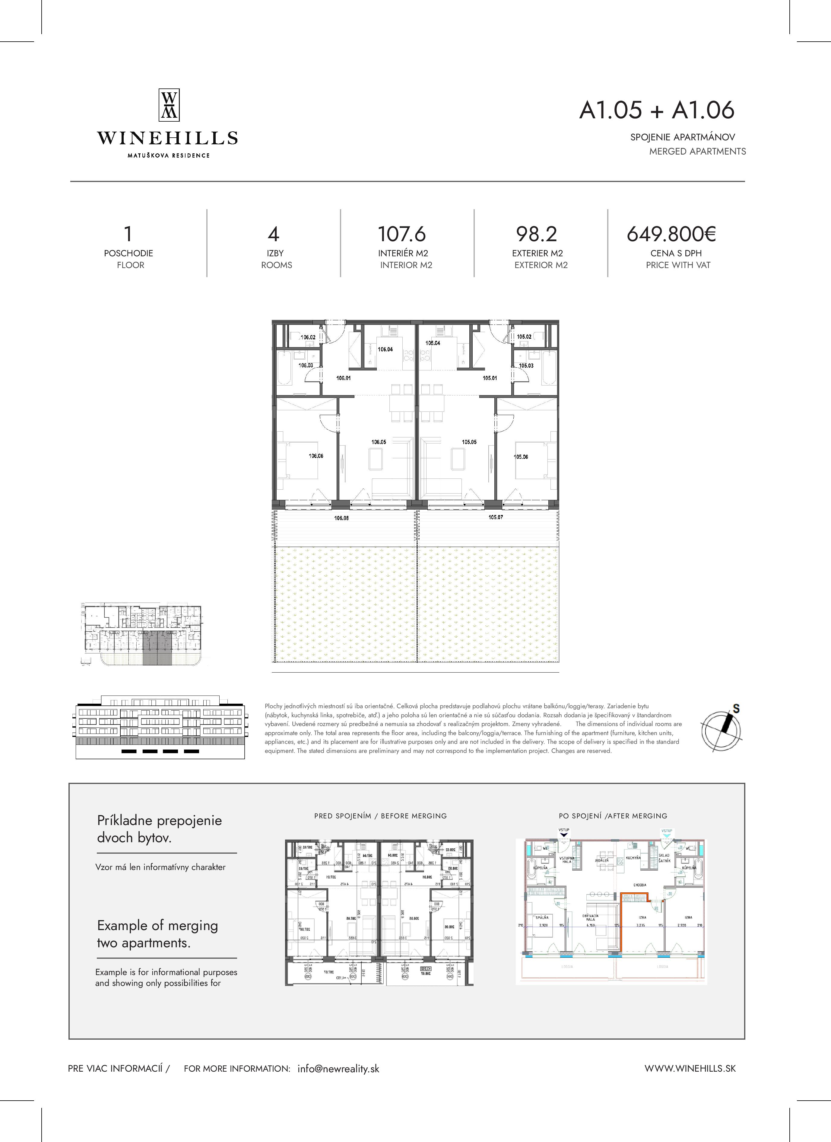 Matúškova Residence - A1.05 - Pôdorys