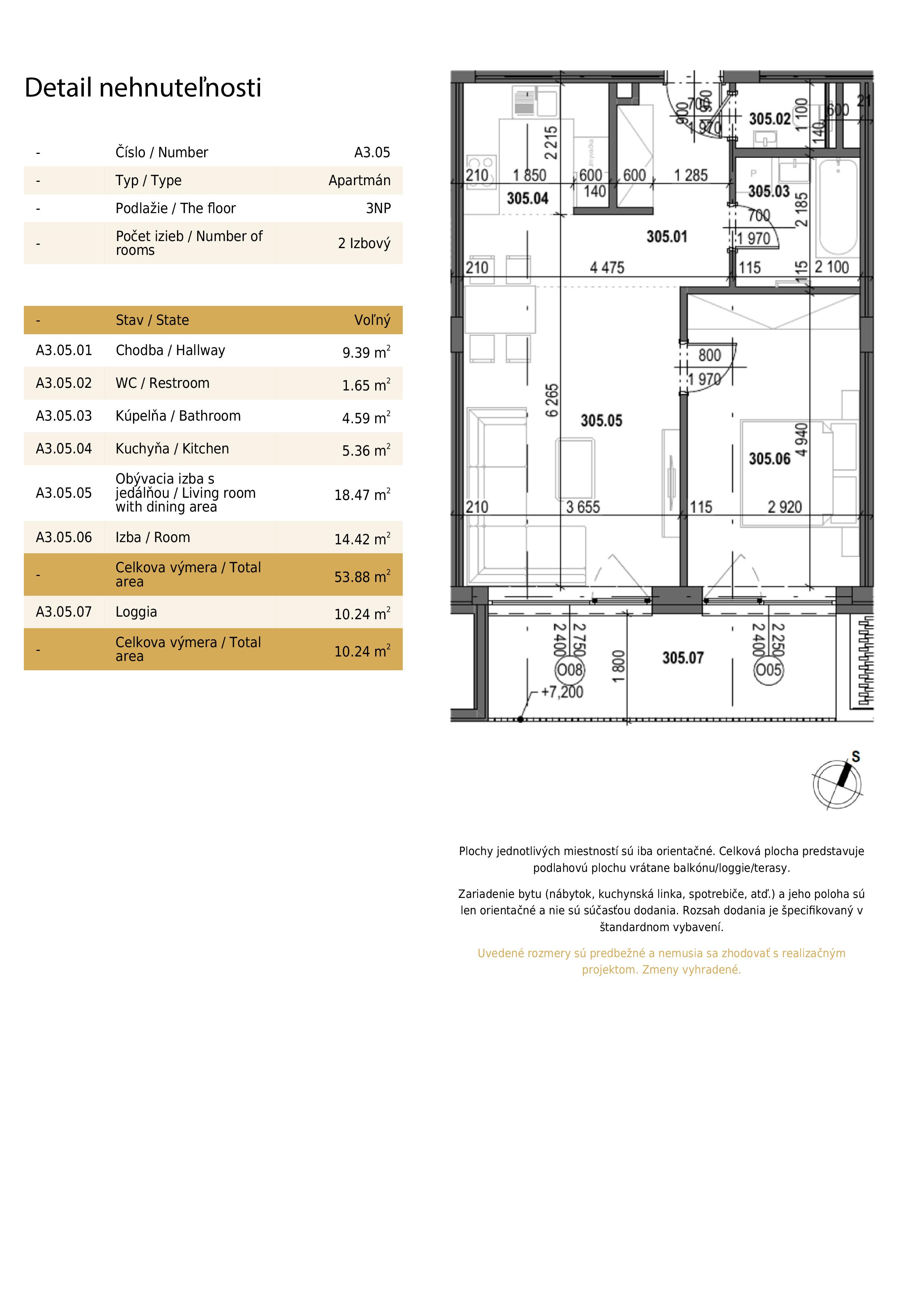 Matúškova Residence - A3.05 - Pôdorys