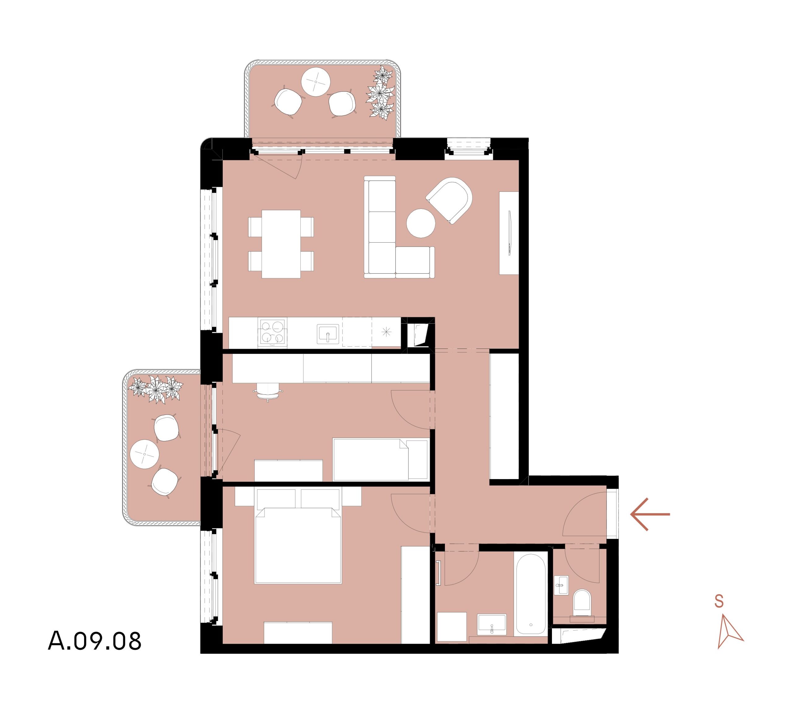 Millhaus - A.09.08 - Pôdorys