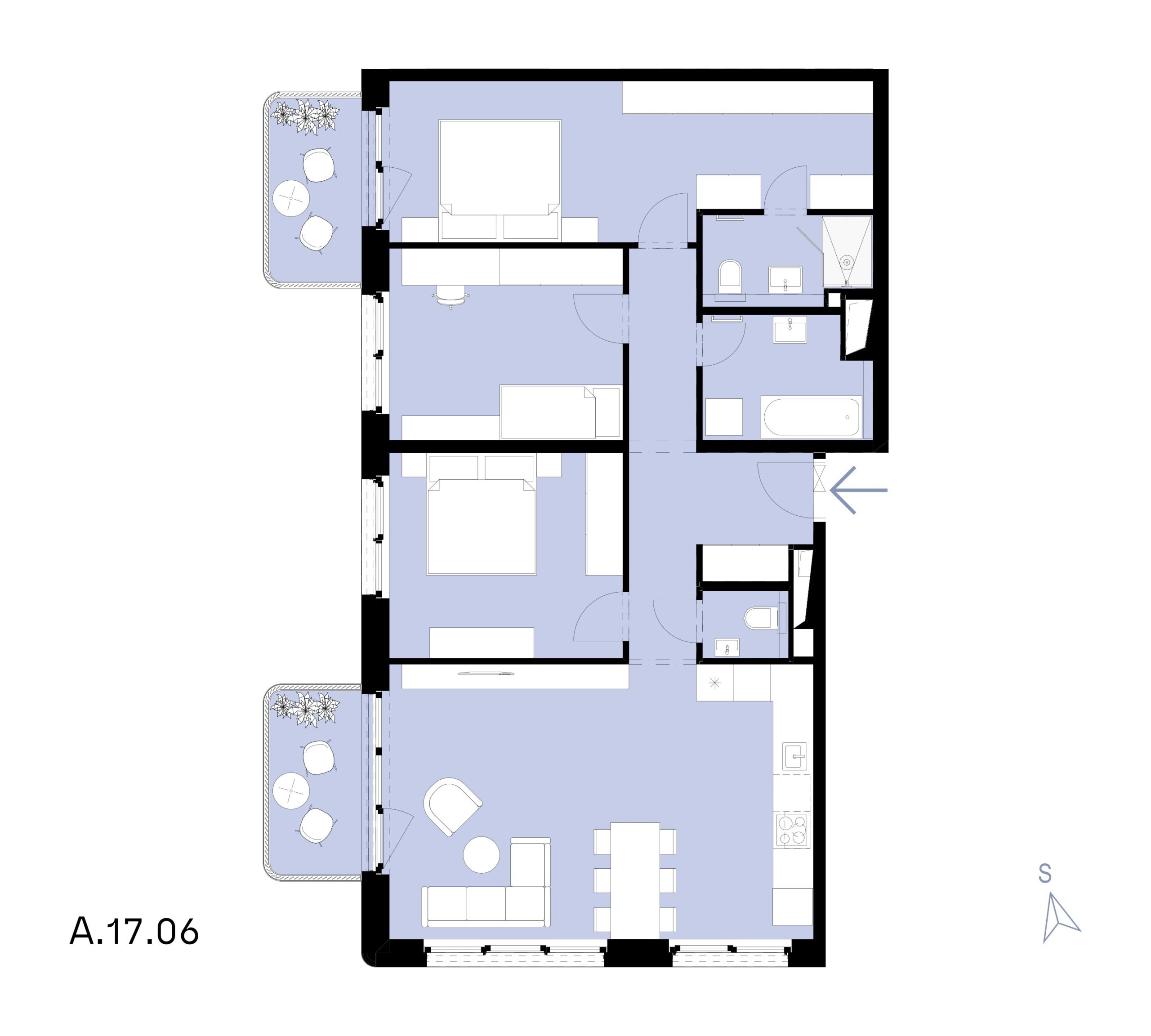 Millhaus - A.17.06 - Pôdorys