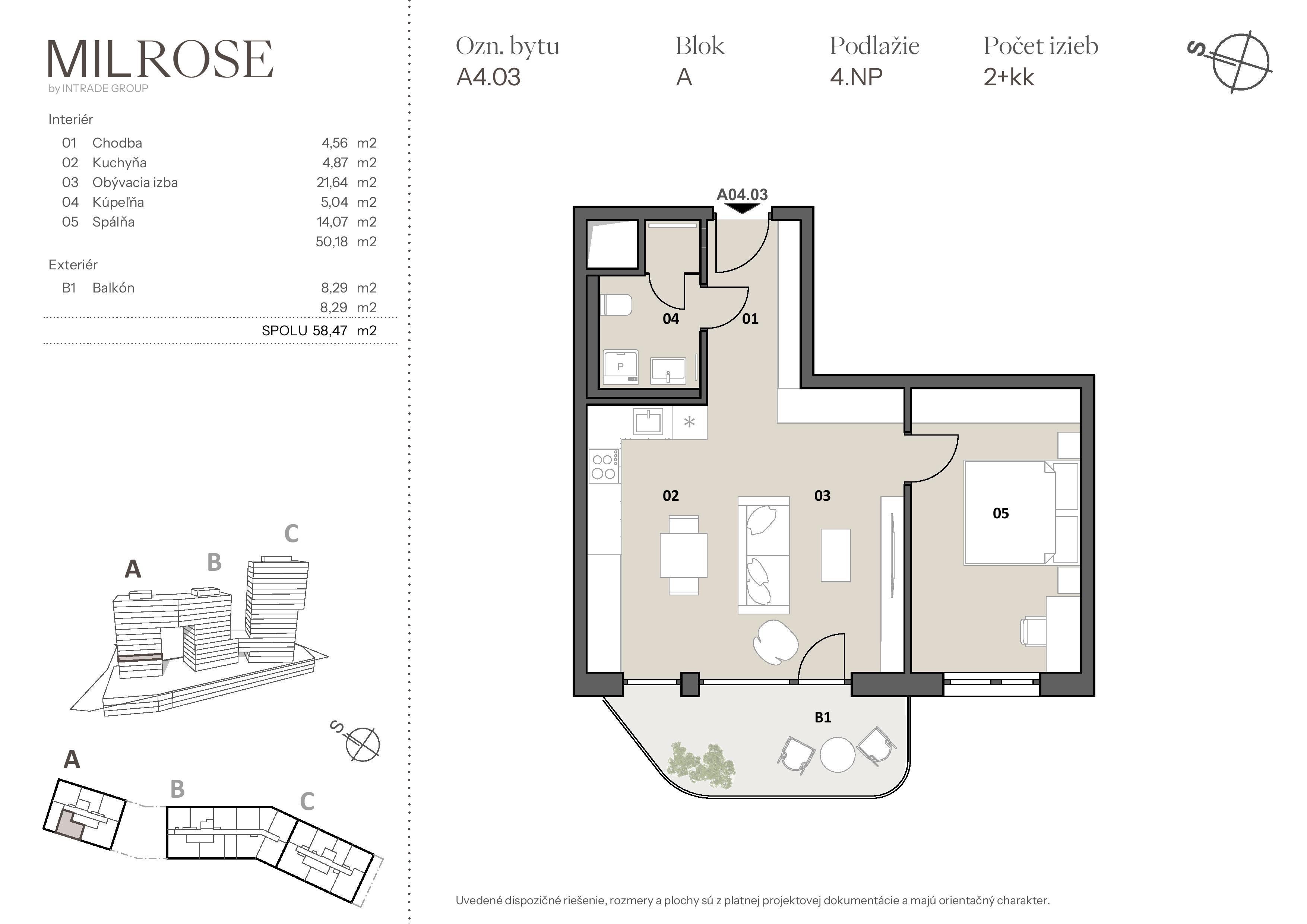 MILROSE - A4.03 - Pôdorys
