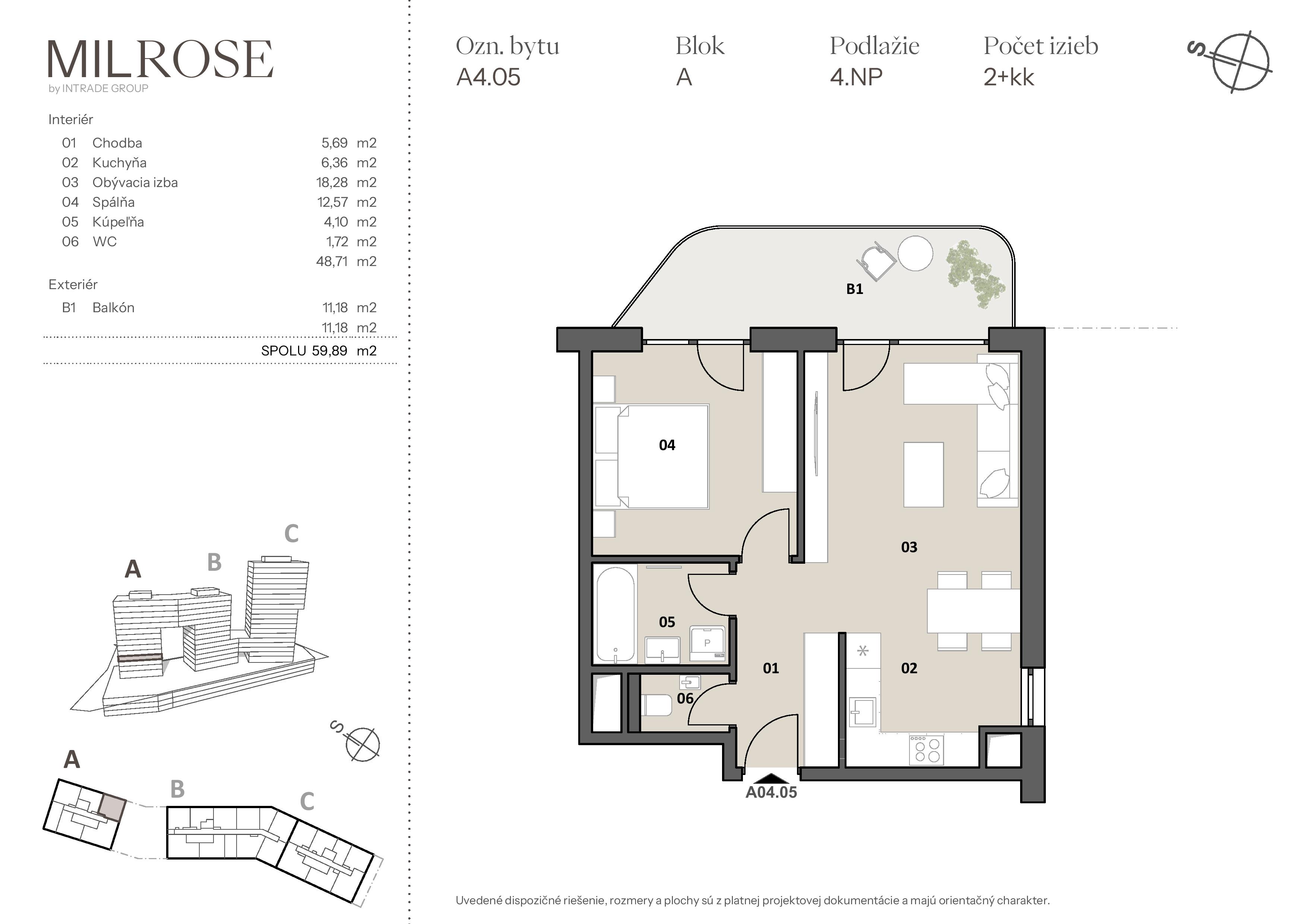 MILROSE - A4.05 - Pôdorys