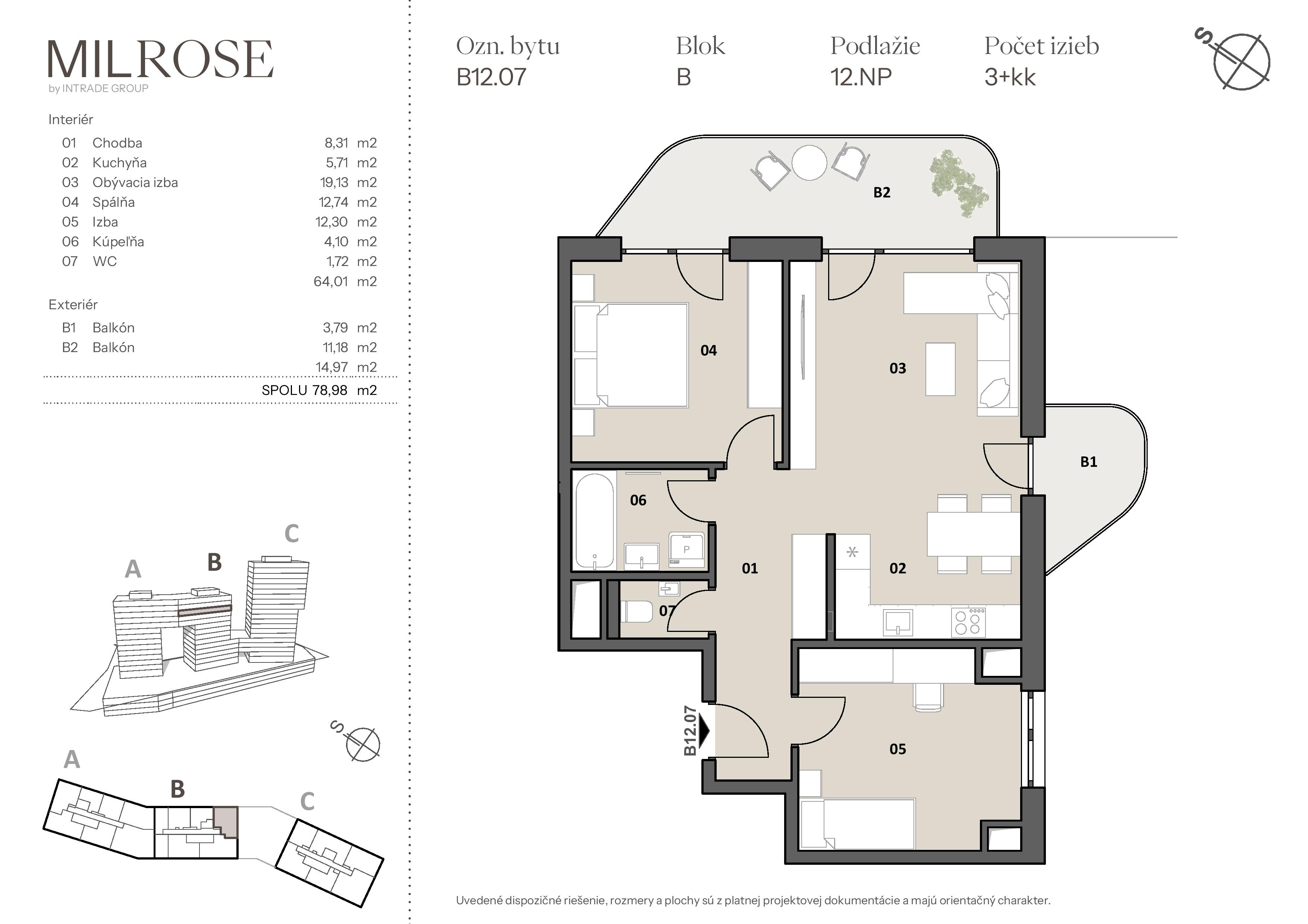 MILROSE - B12.07 - Pôdorys