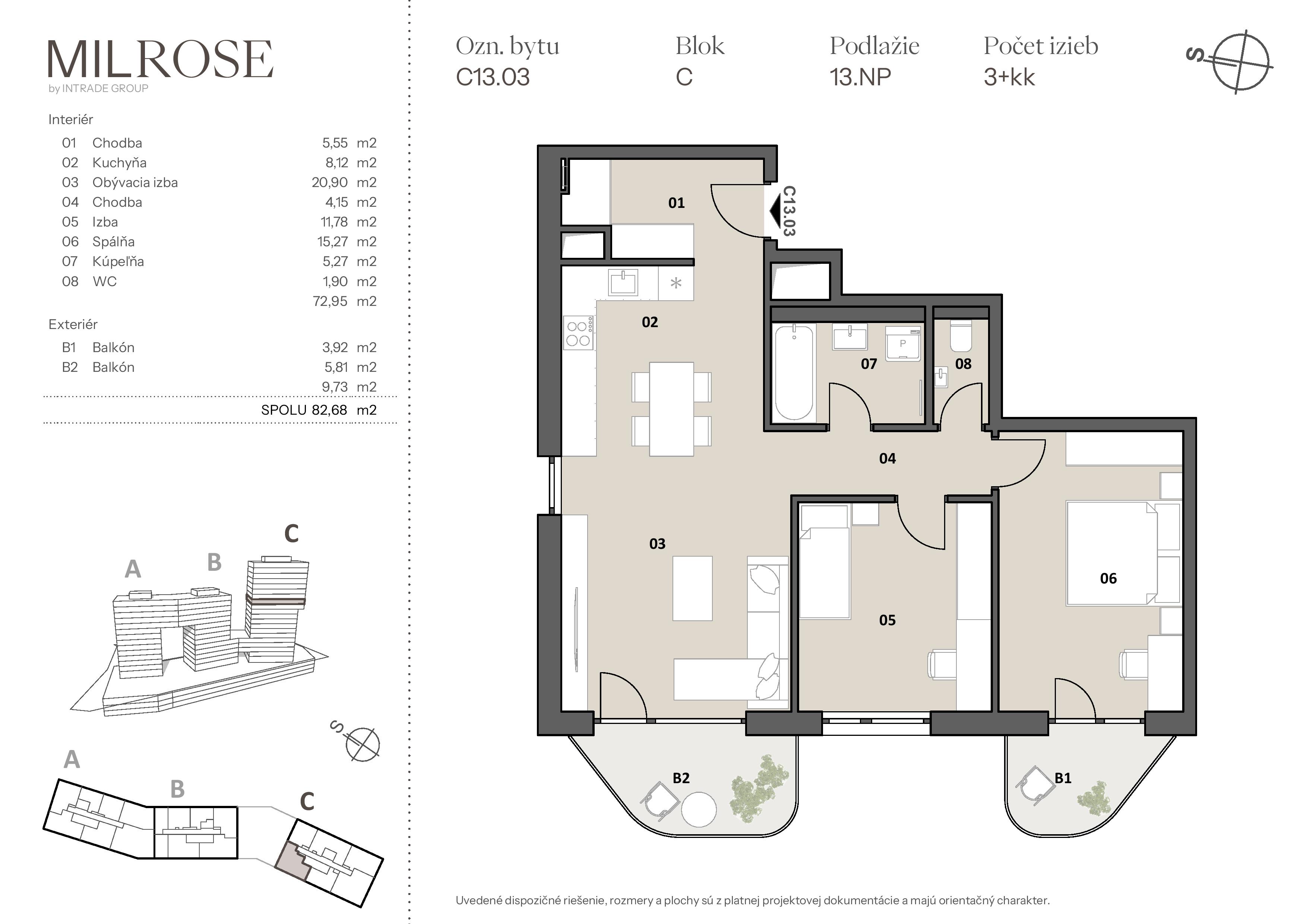 MILROSE - C13.03 - Pôdorys