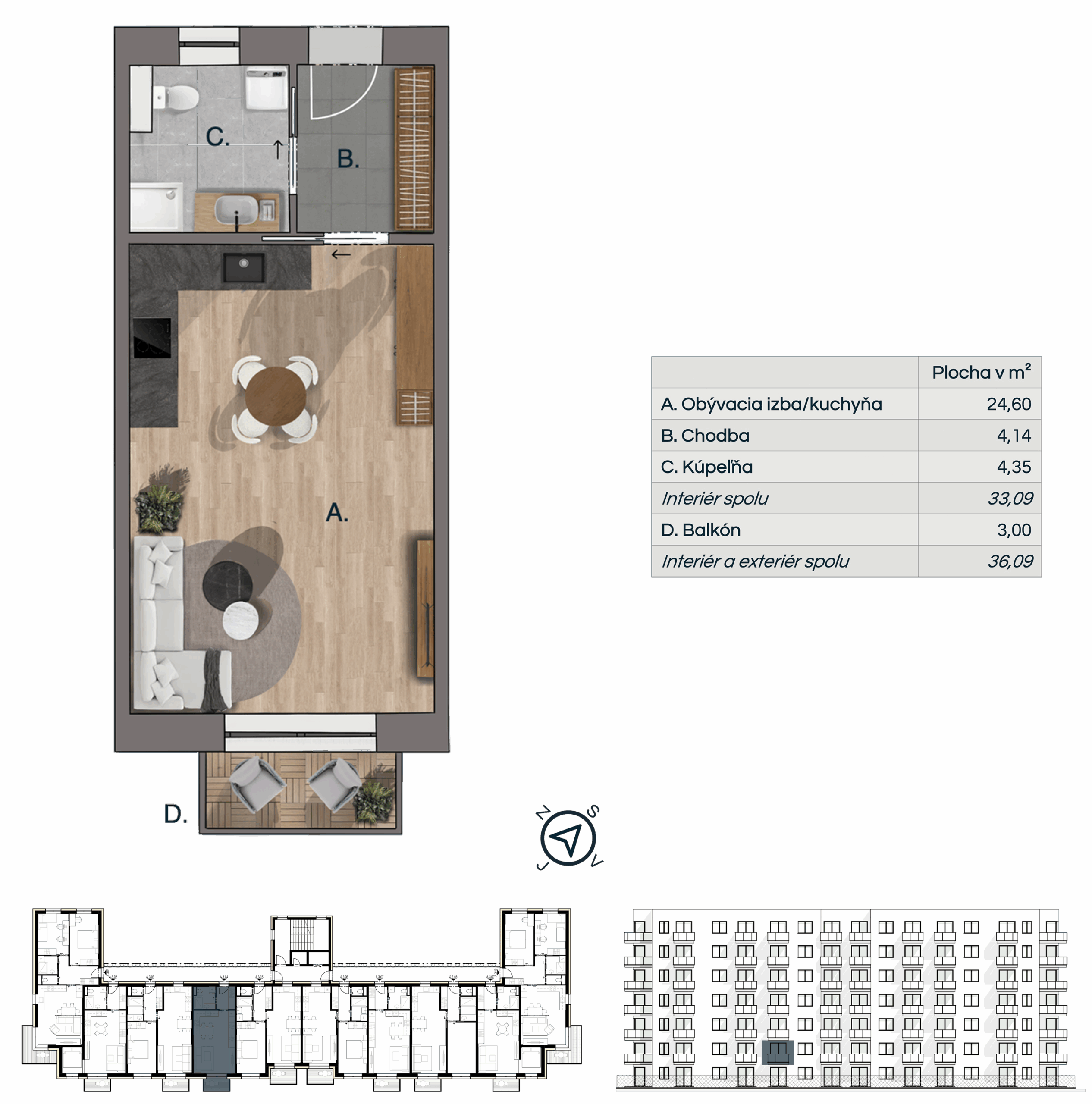 Na Pasekách - NP A-02-04 - Pôdorys