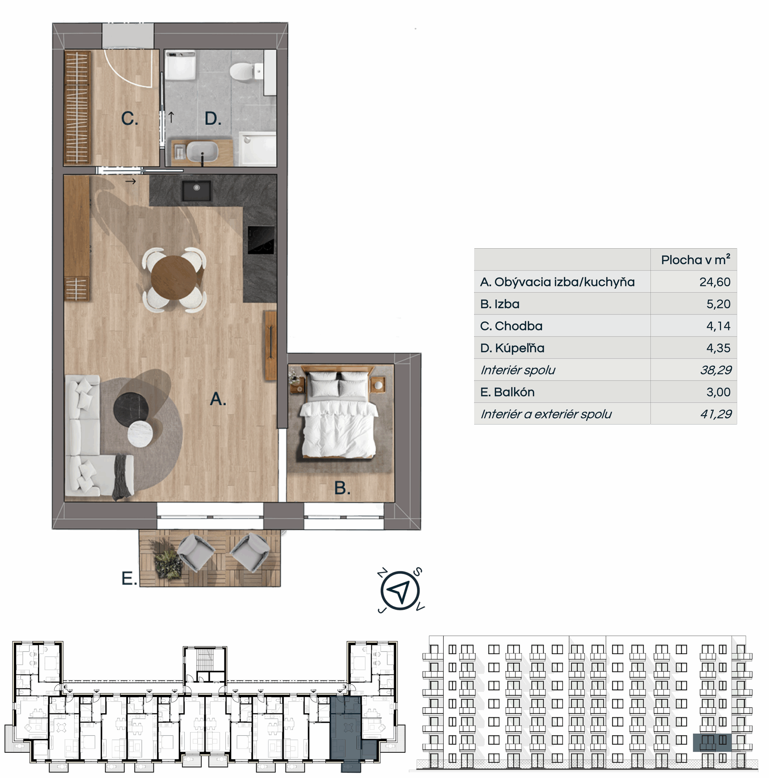 Na Pasekách - NP A-02-09 - Pôdorys