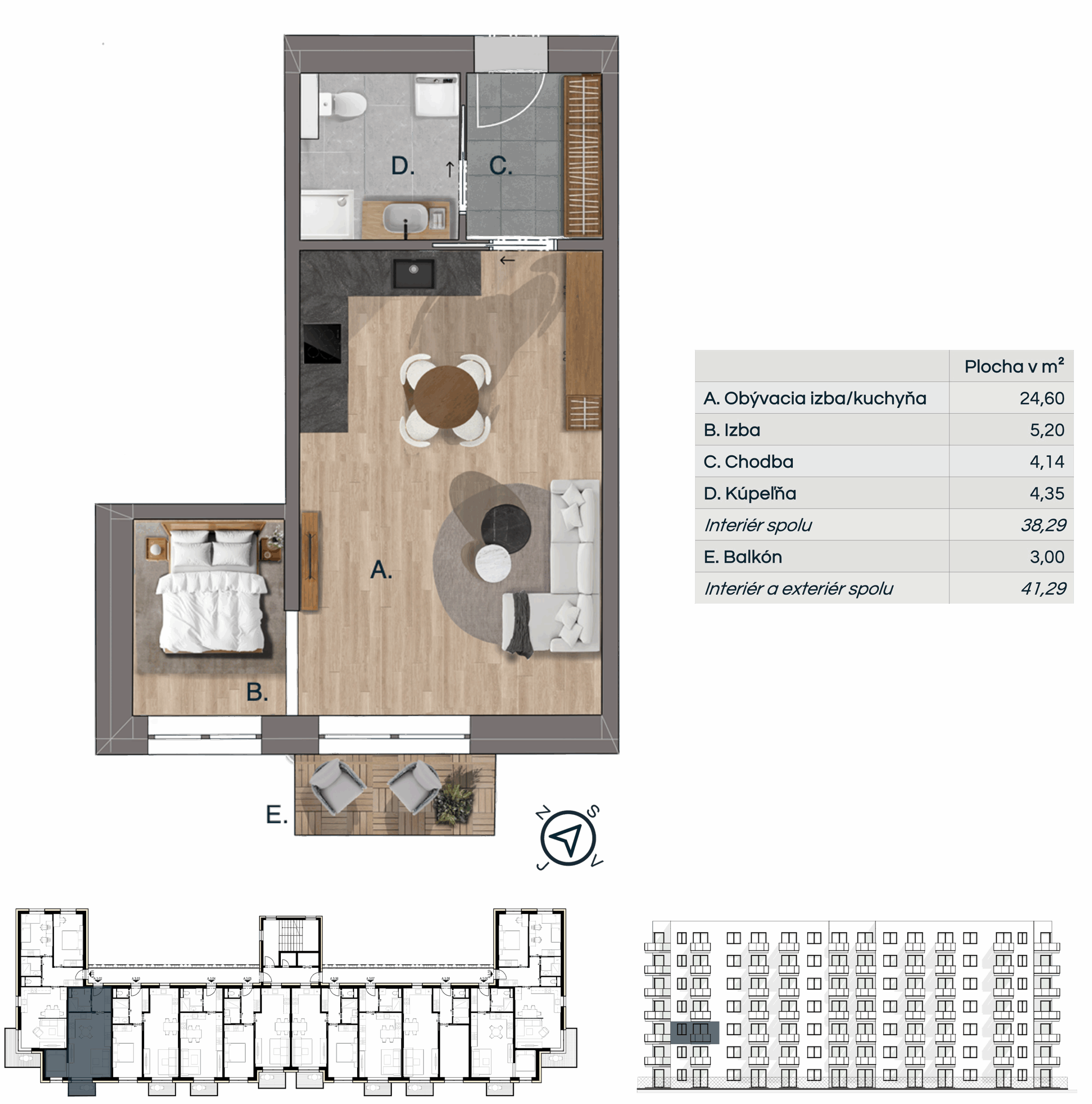 Na Pasekách - NP A-03-02 - Pôdorys