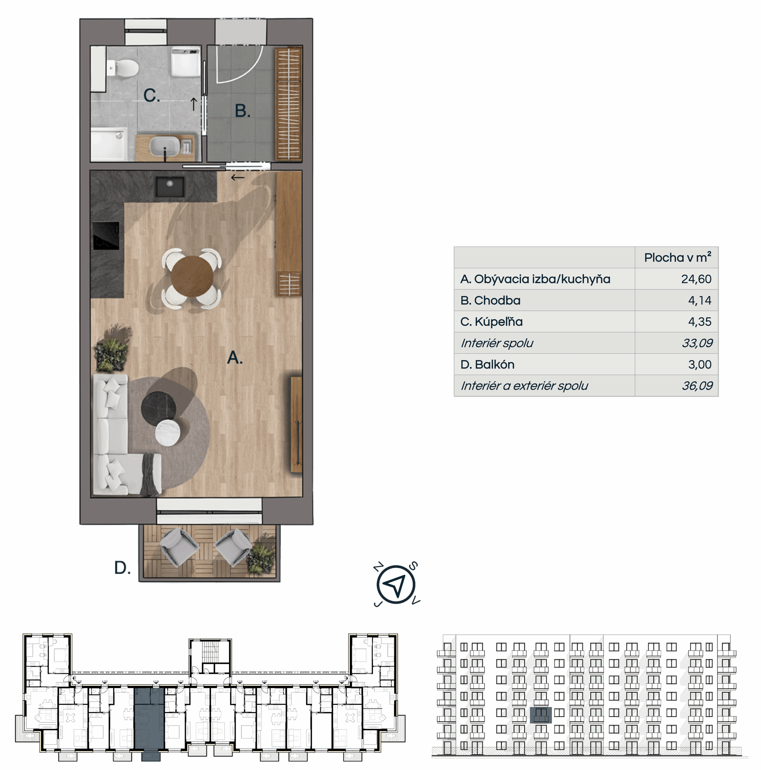 Na Pasekách - NP A-03-04 - Pôdorys