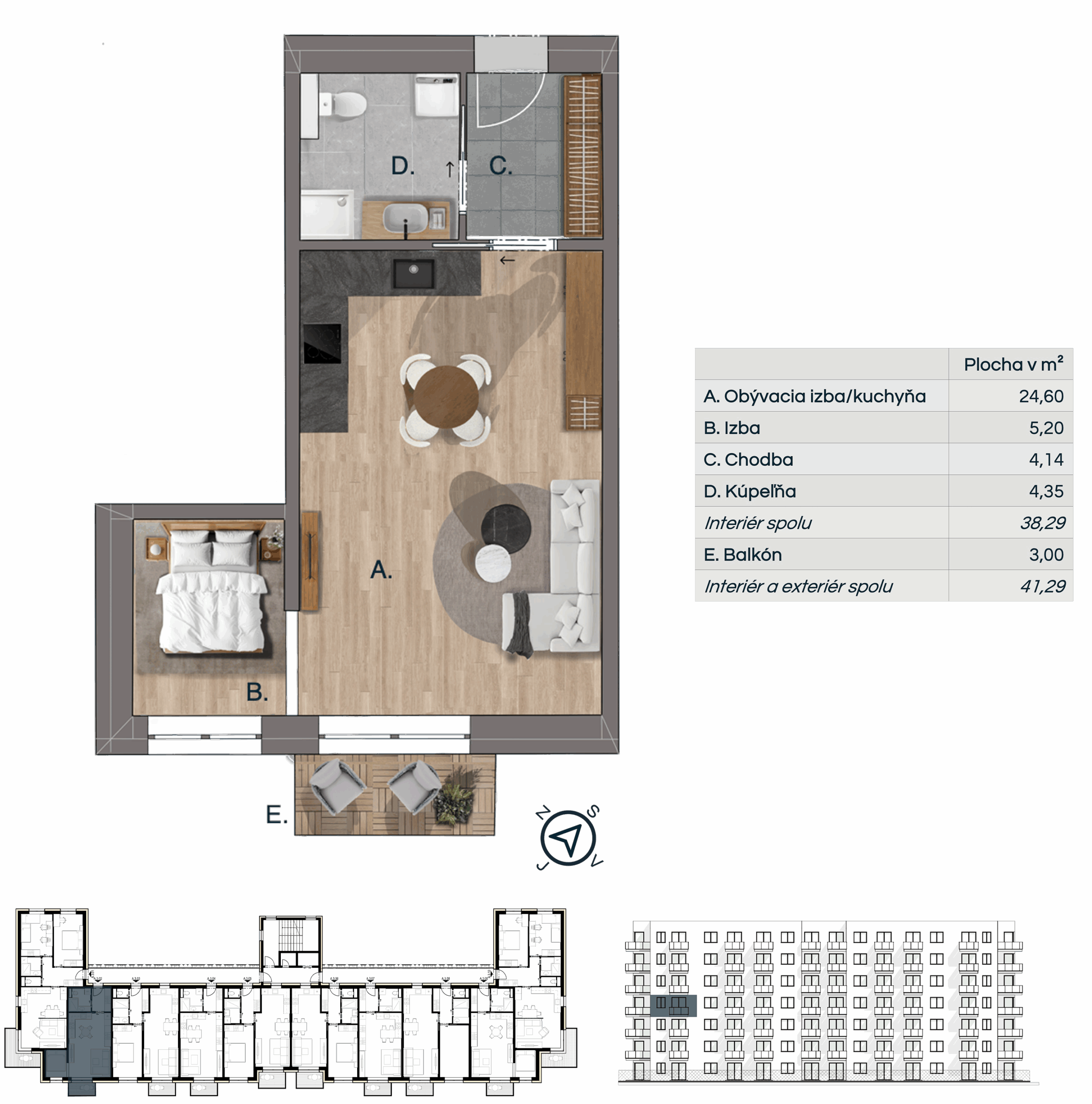 Na Pasekách - NP A-04-02 - Pôdorys