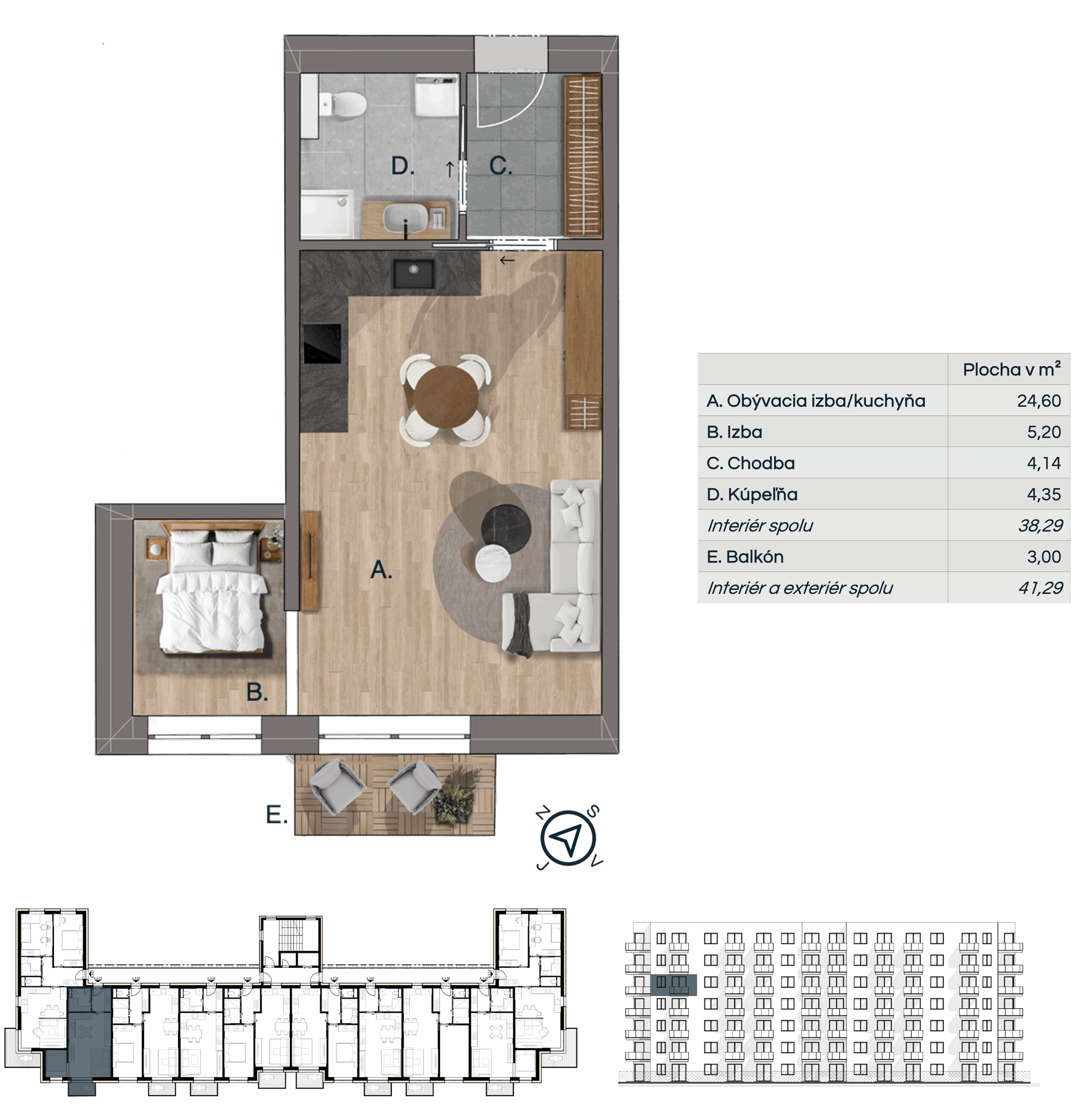 Na Pasekách - NP A-05-02 - Pôdorys