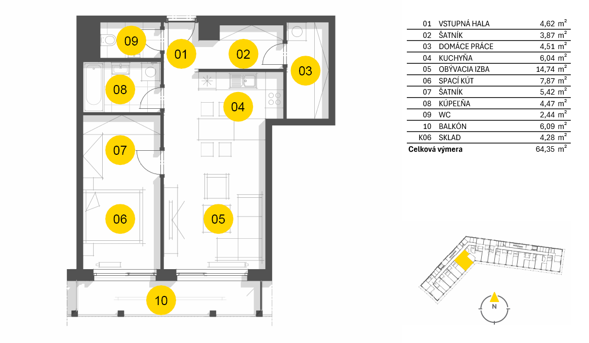 Nový Ružinov - C1.4.05 - Pôdorys