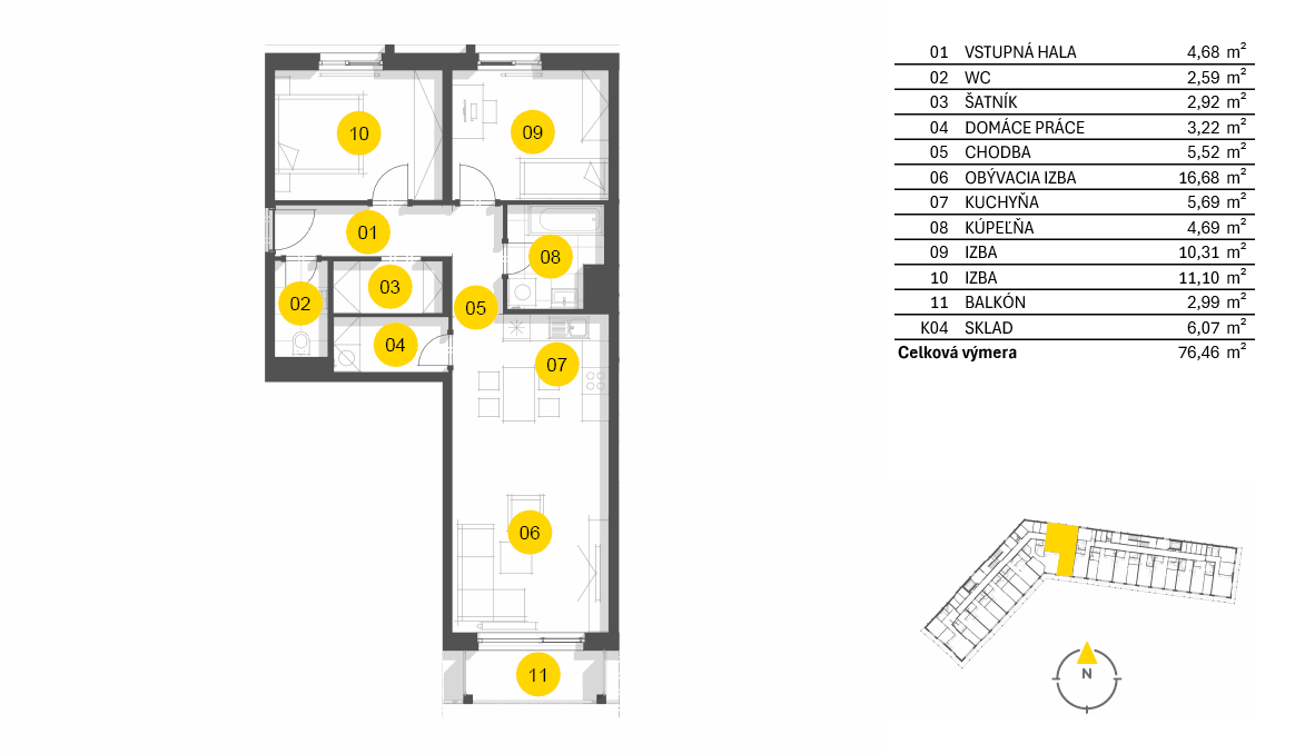 Nový Ružinov - C1.6.07 - Pôdorys