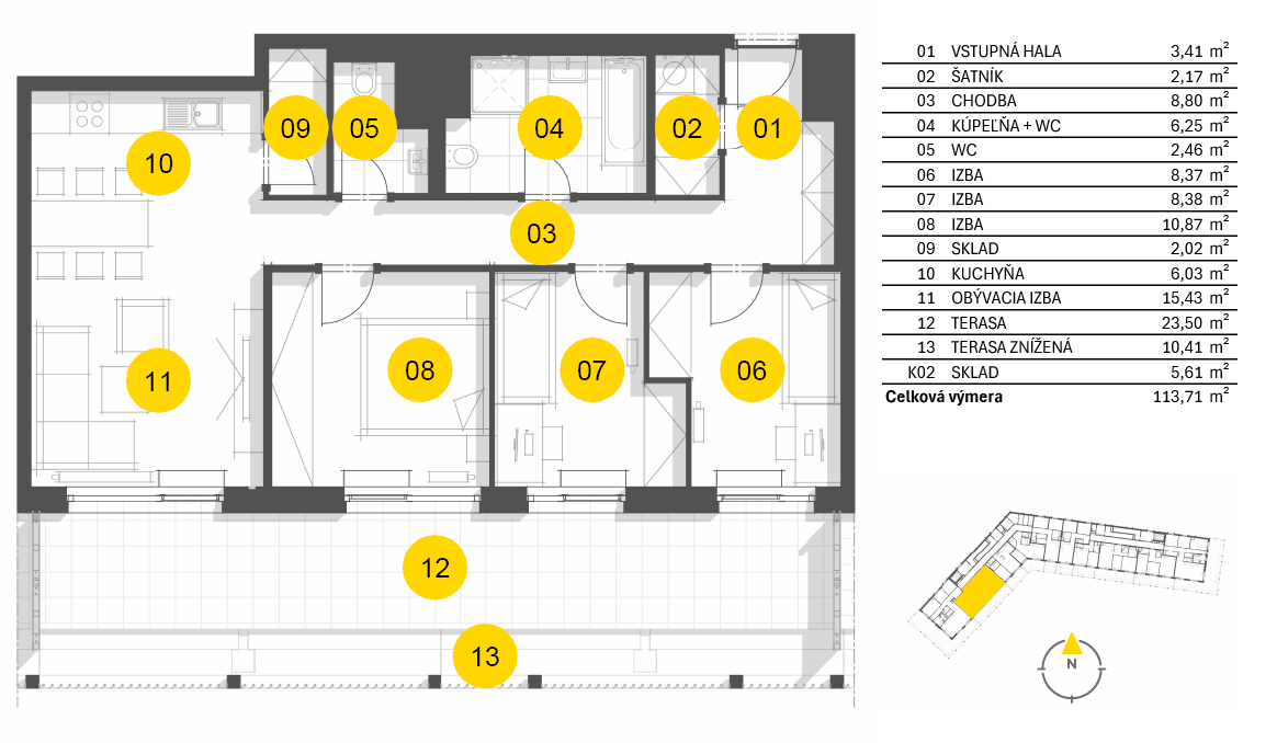 Nový Ružinov - C1.7.02 - Pôdorys