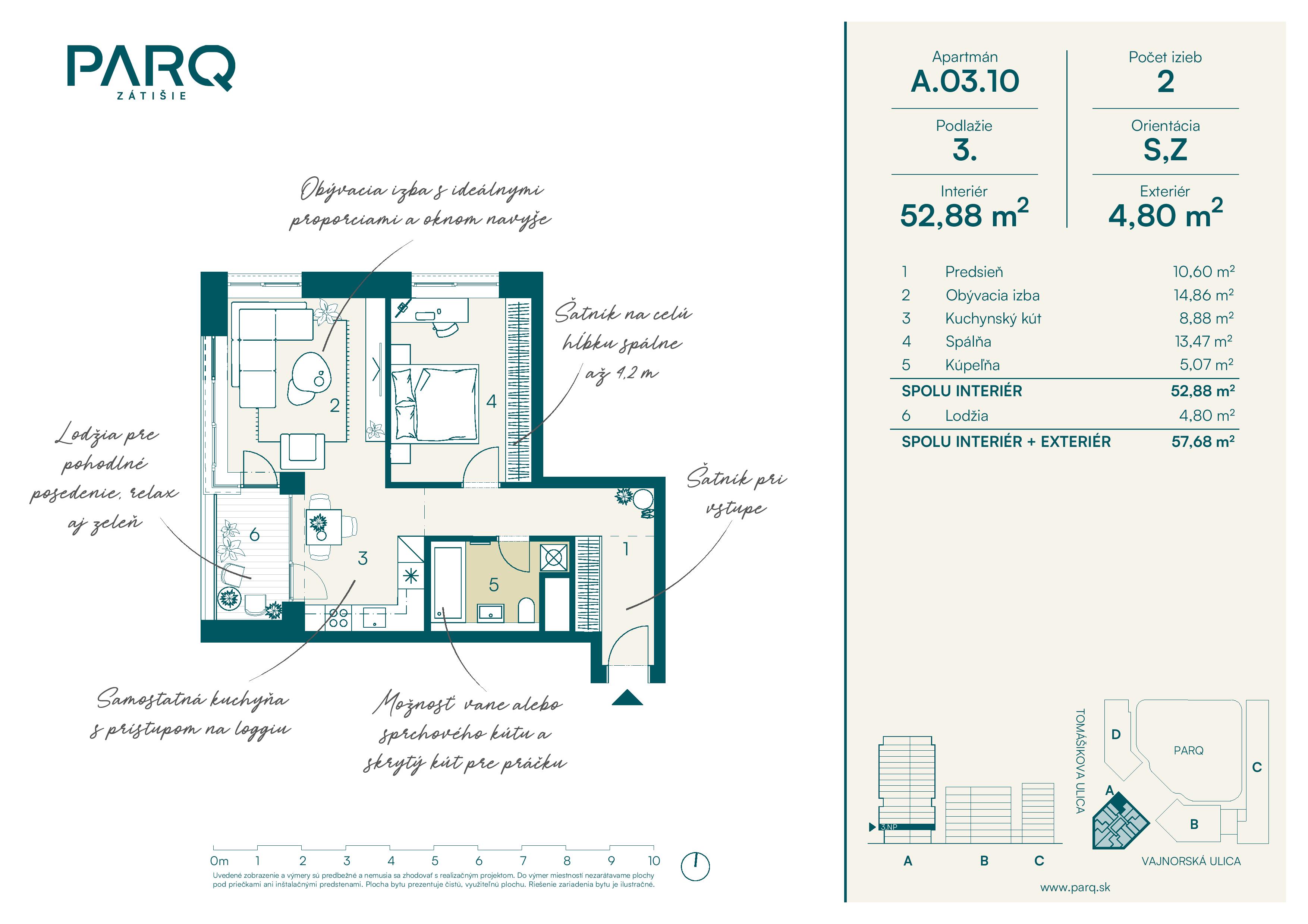 PARQ Zátišie - A.03.10 - Pôdorys