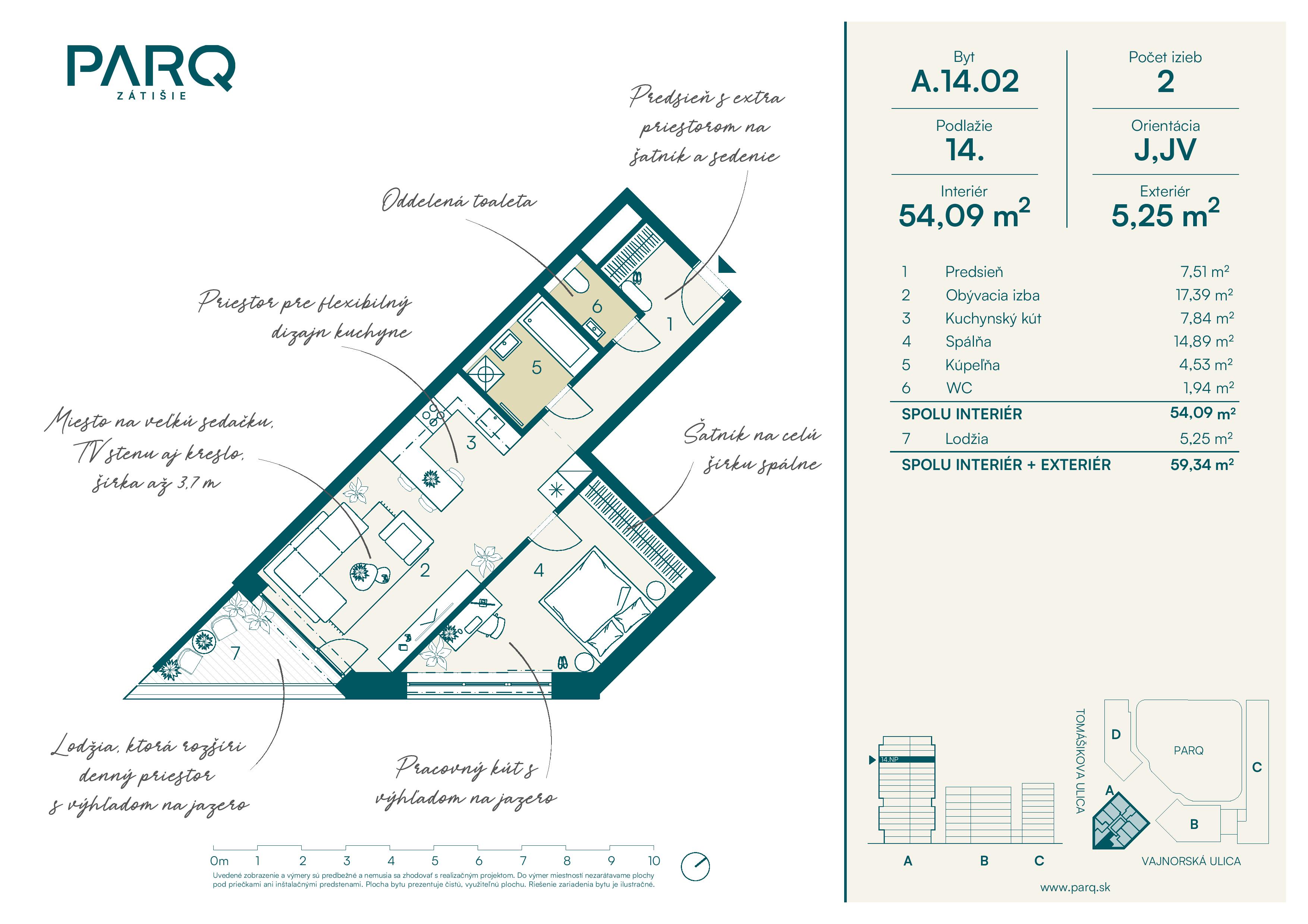 PARQ Zátišie - A.14.02 - Pôdorys