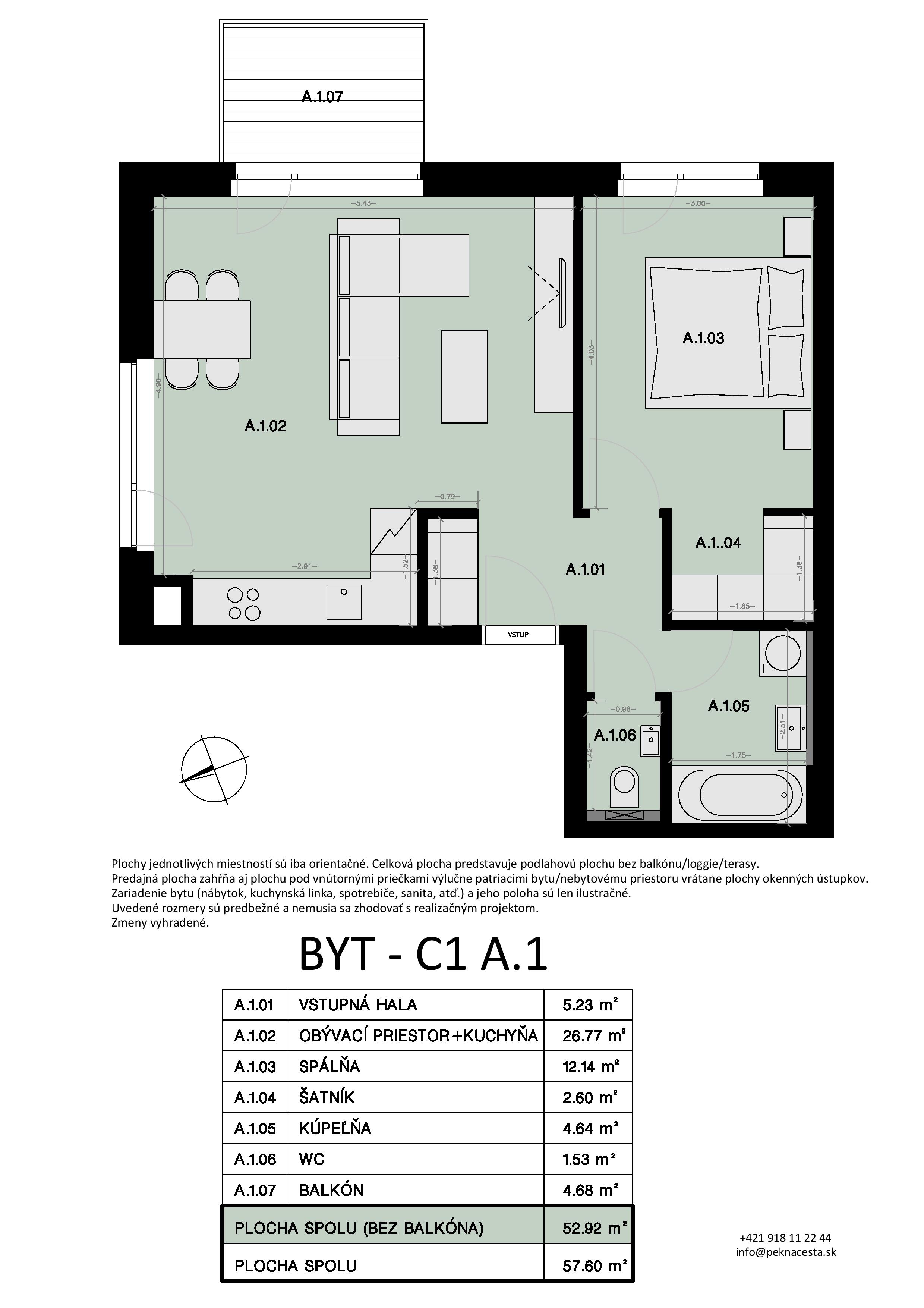Pekná cesta - A.1 - Pôdorys