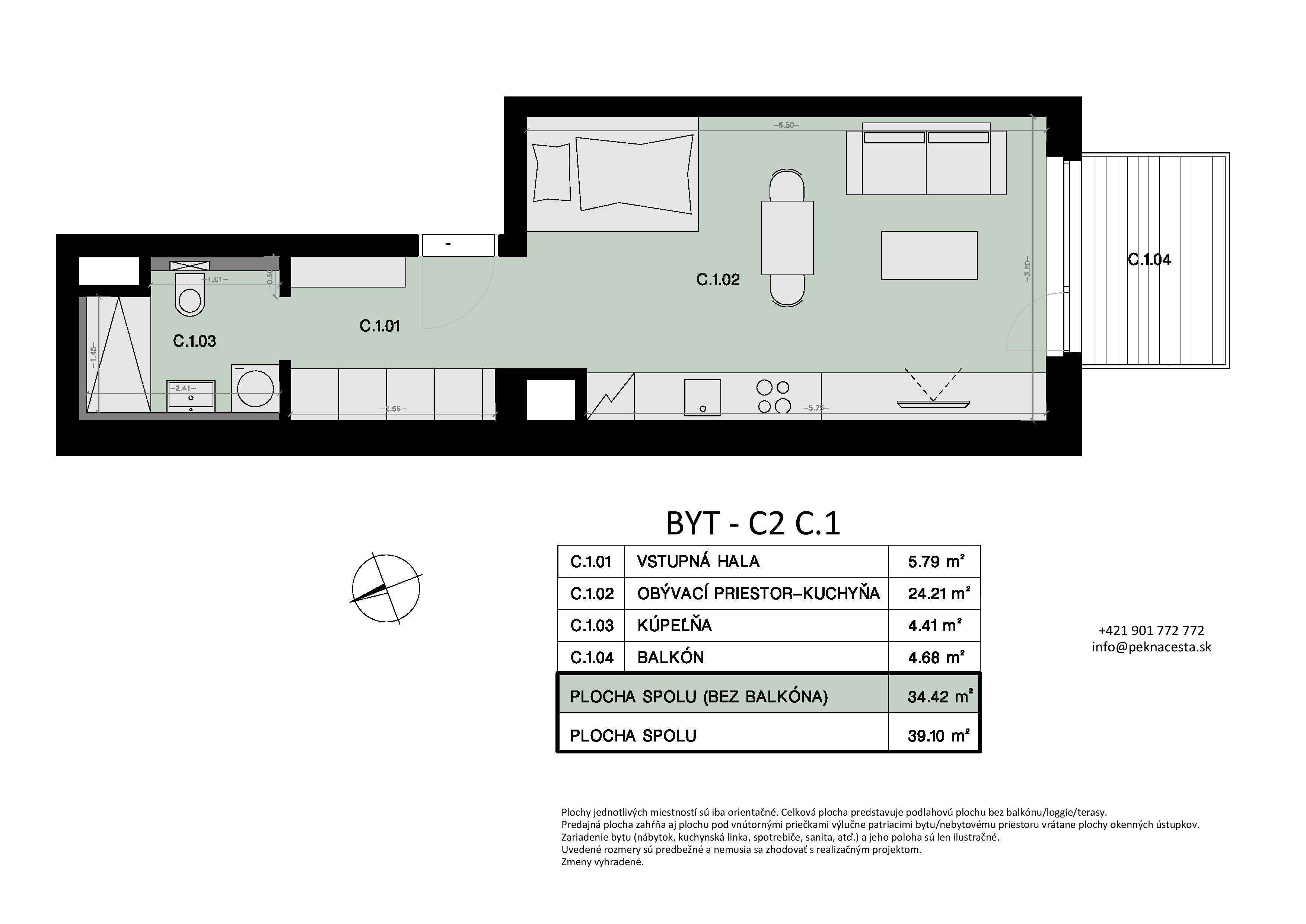 Pekná cesta - C.1 - Pôdorys