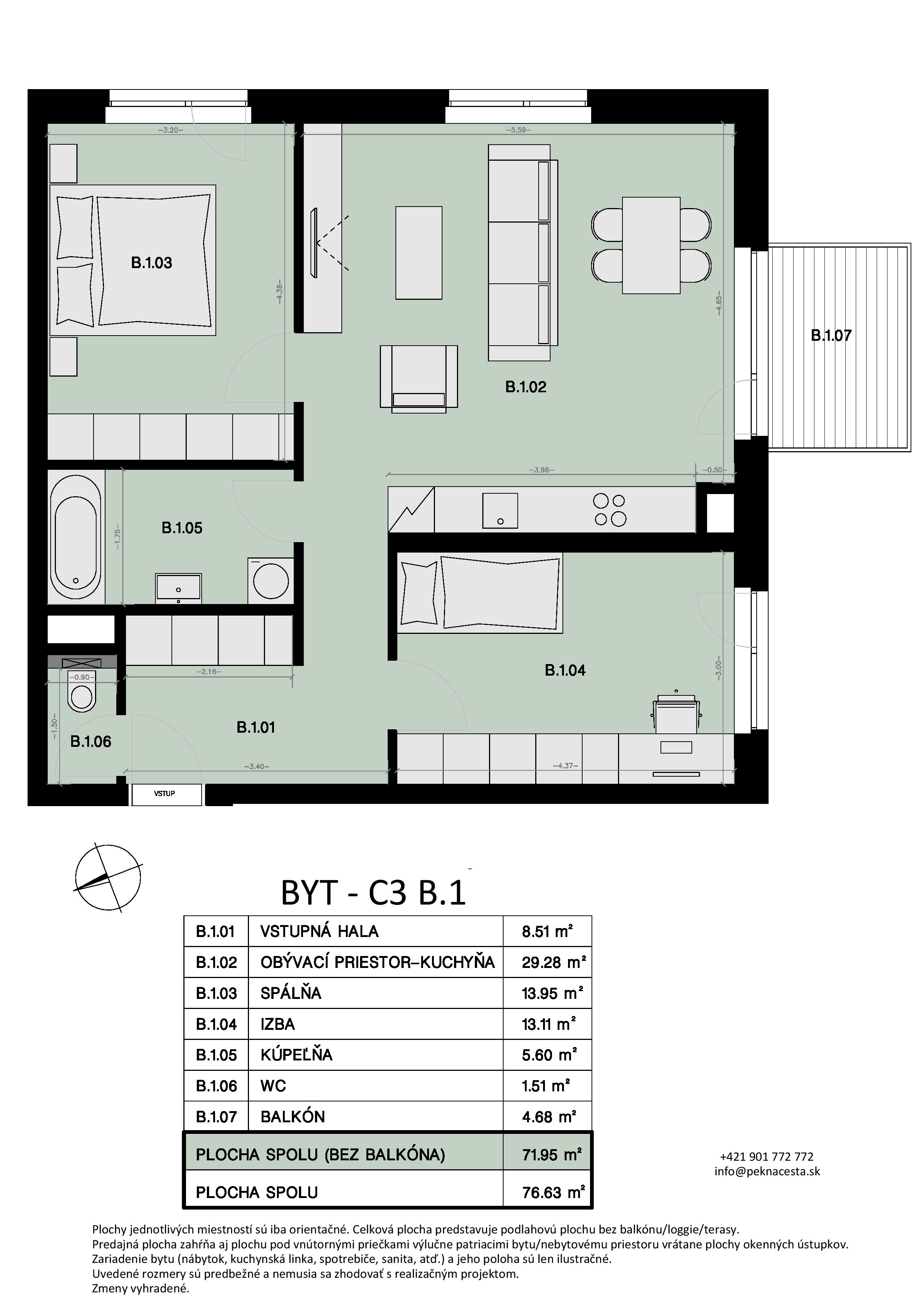 Pekná cesta - B.1 - Pôdorys