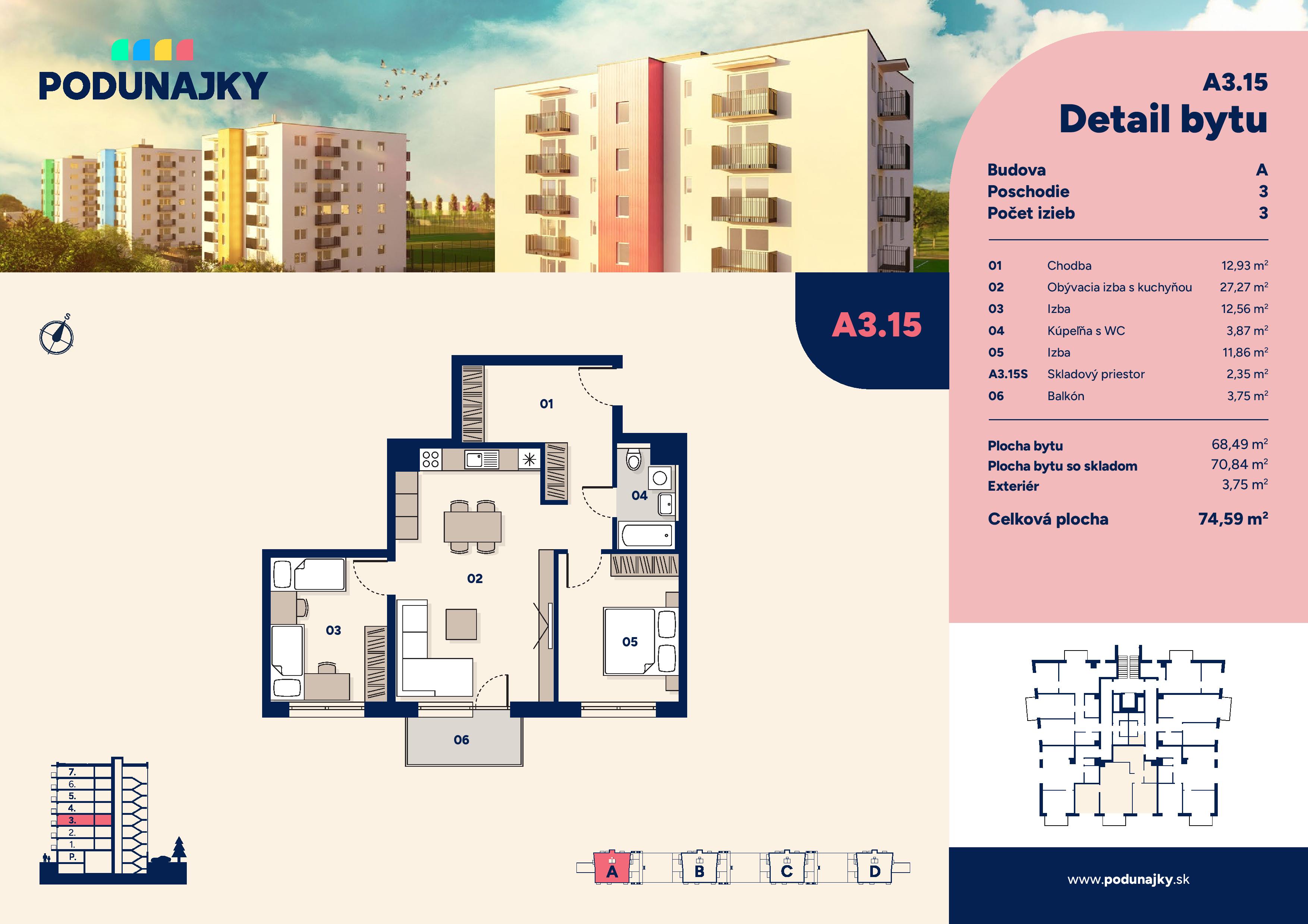 Podunajky - A3.15 - Pôdorys