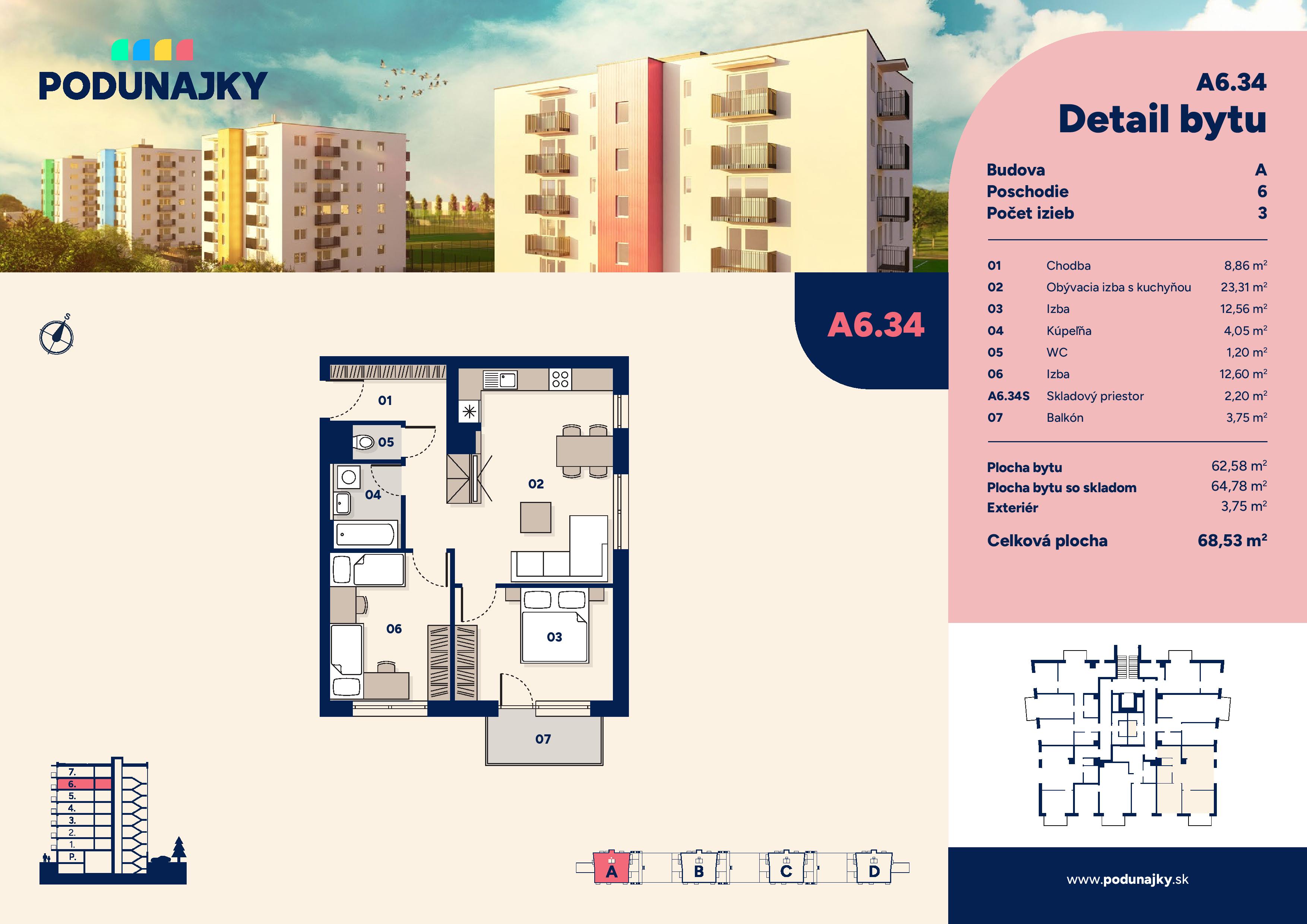 Podunajky - A6.34 - Pôdorys