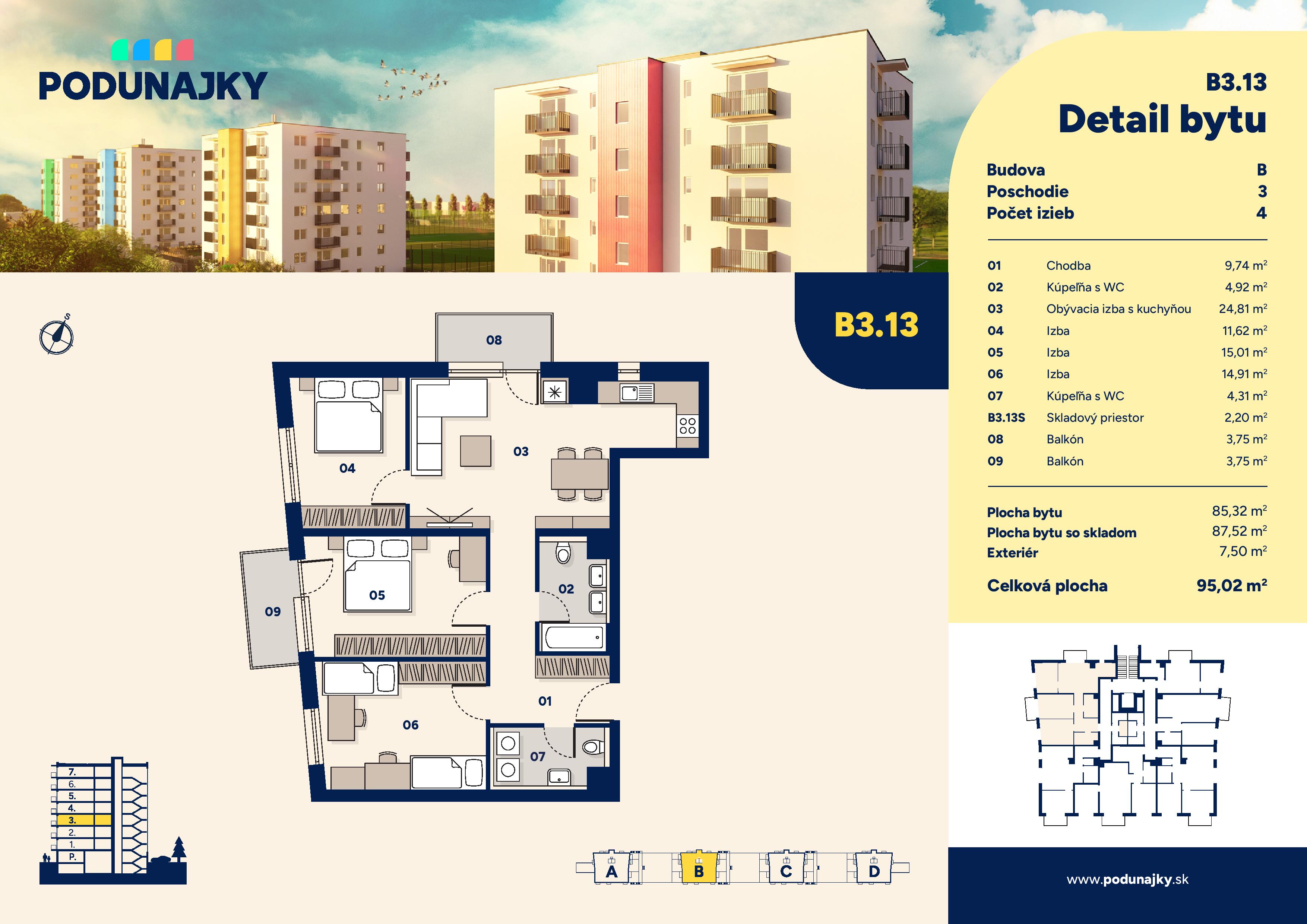 Podunajky - B3.13 - Pôdorys