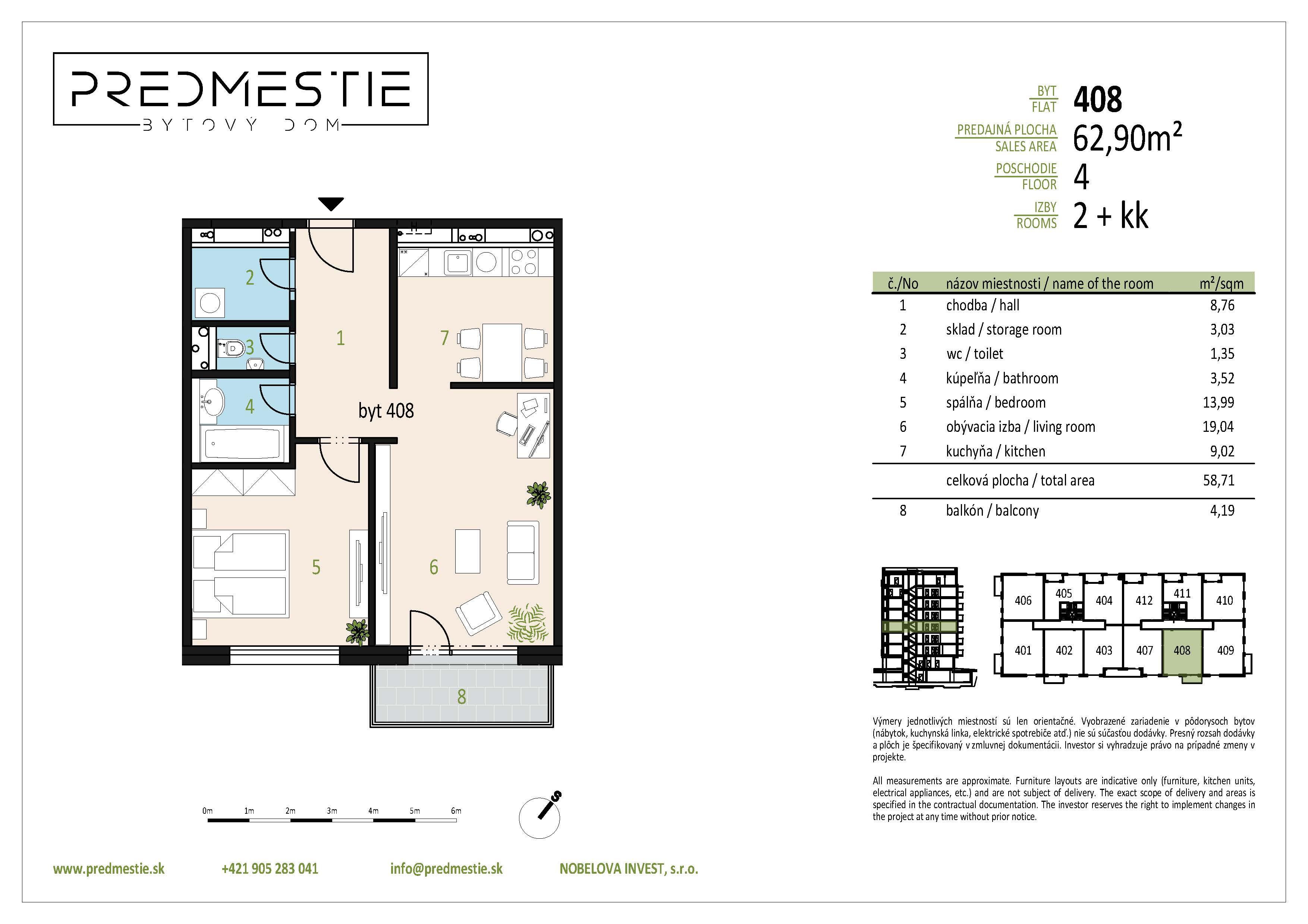 Predmestie - 408 - Pôdorys