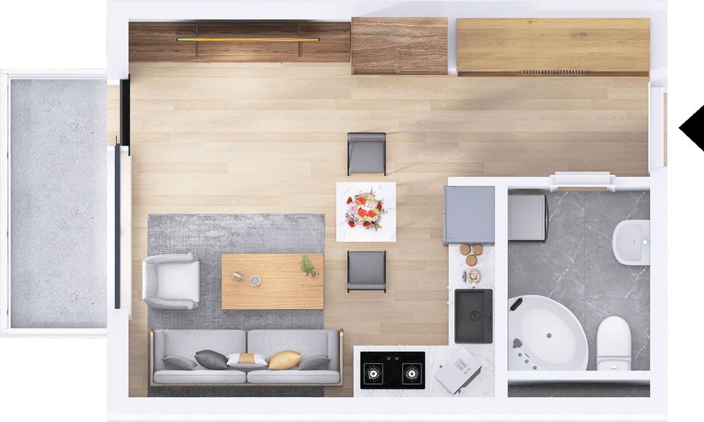 Predmestie - B403 - Pôdorys