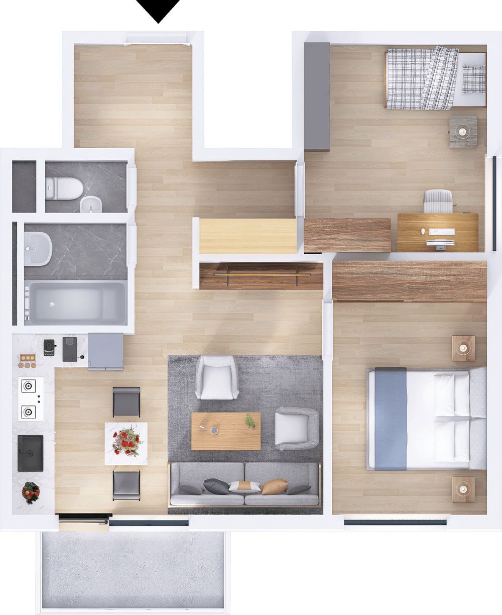 Predmestie - B703 - Pôdorys