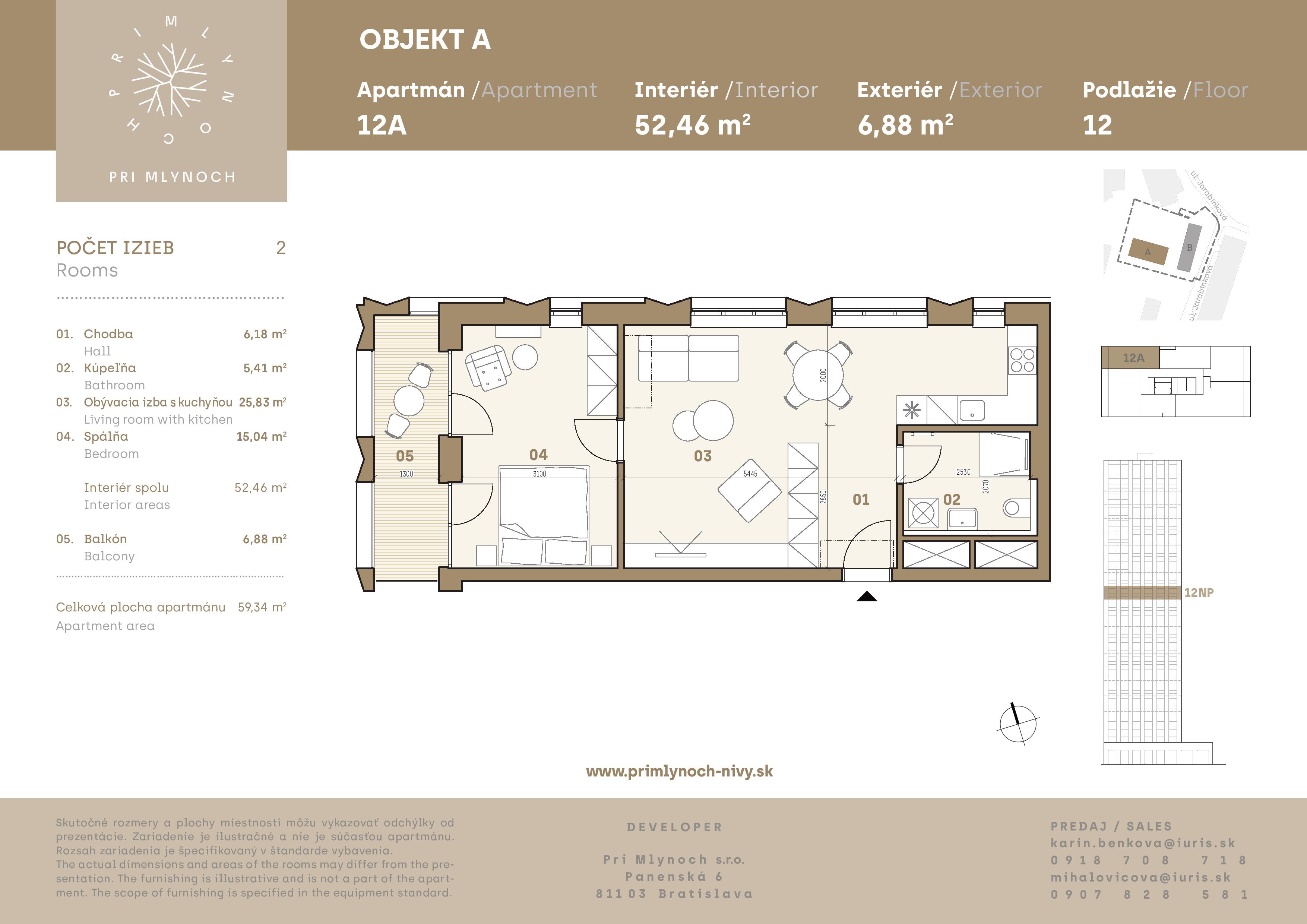 Pri Mlynoch - 12A - Pôdorys