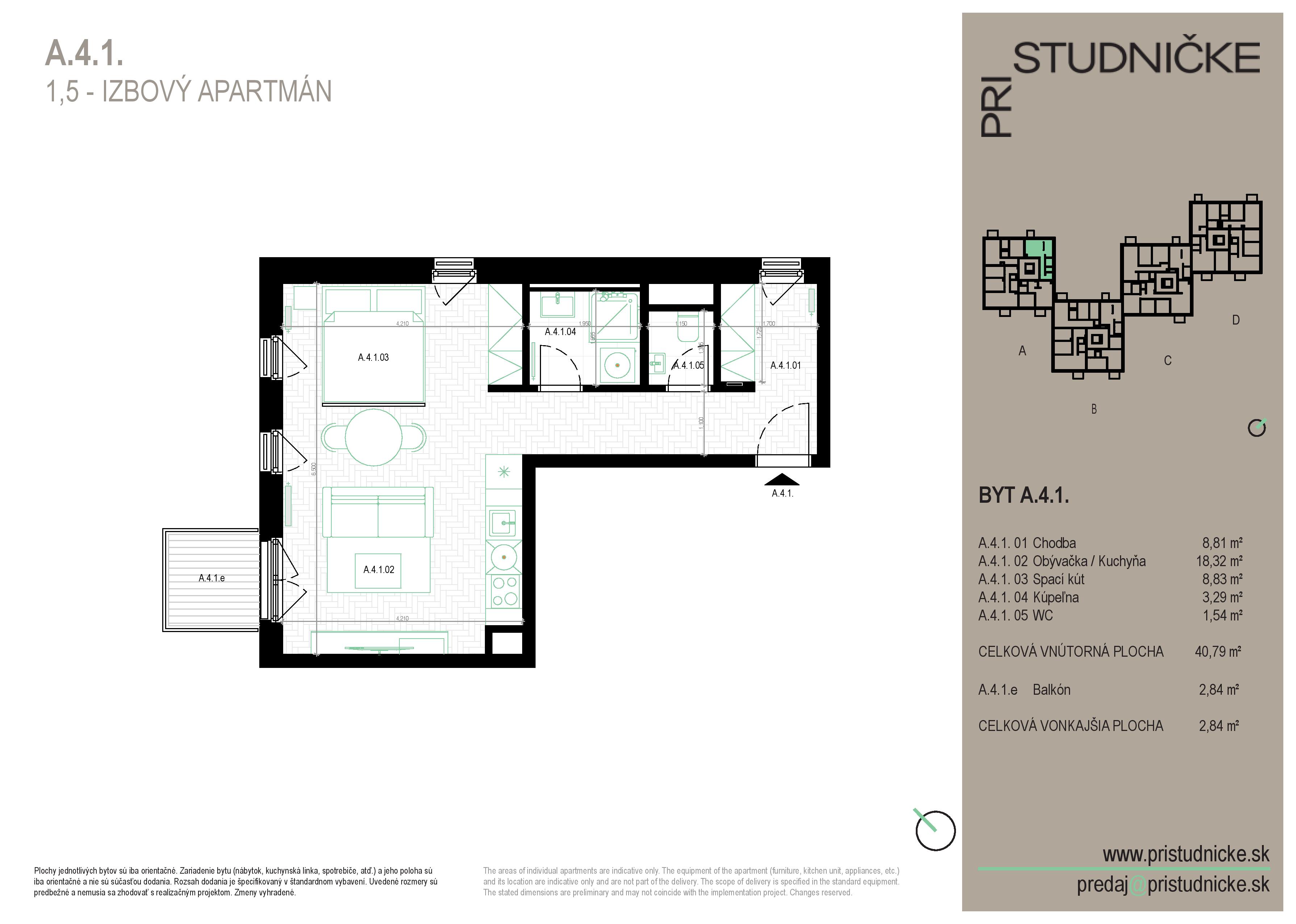 pri Železnej studničke - A.4.1 - Pôdorys