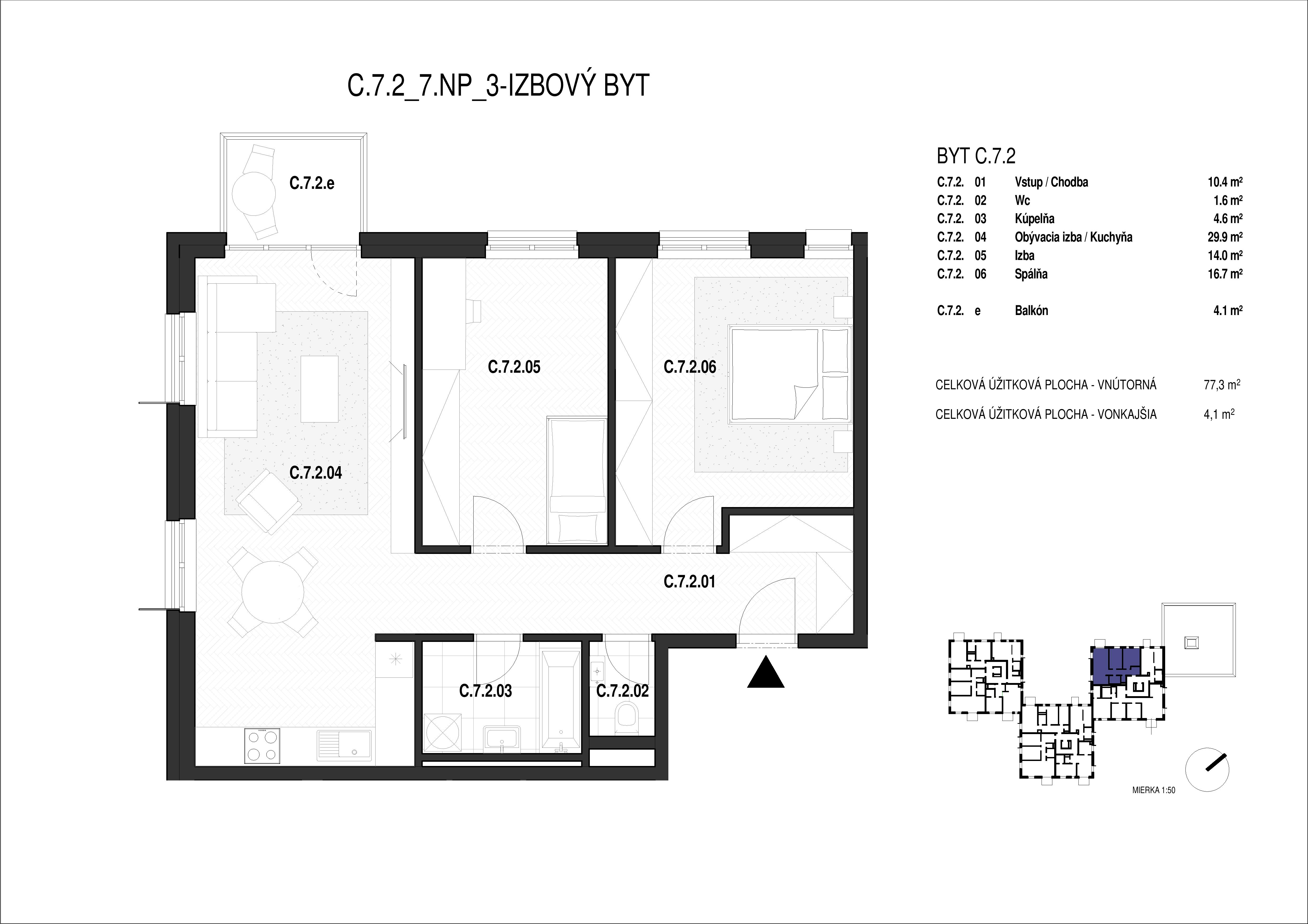 pri Železnej studničke - C.7.2 - Pôdorys