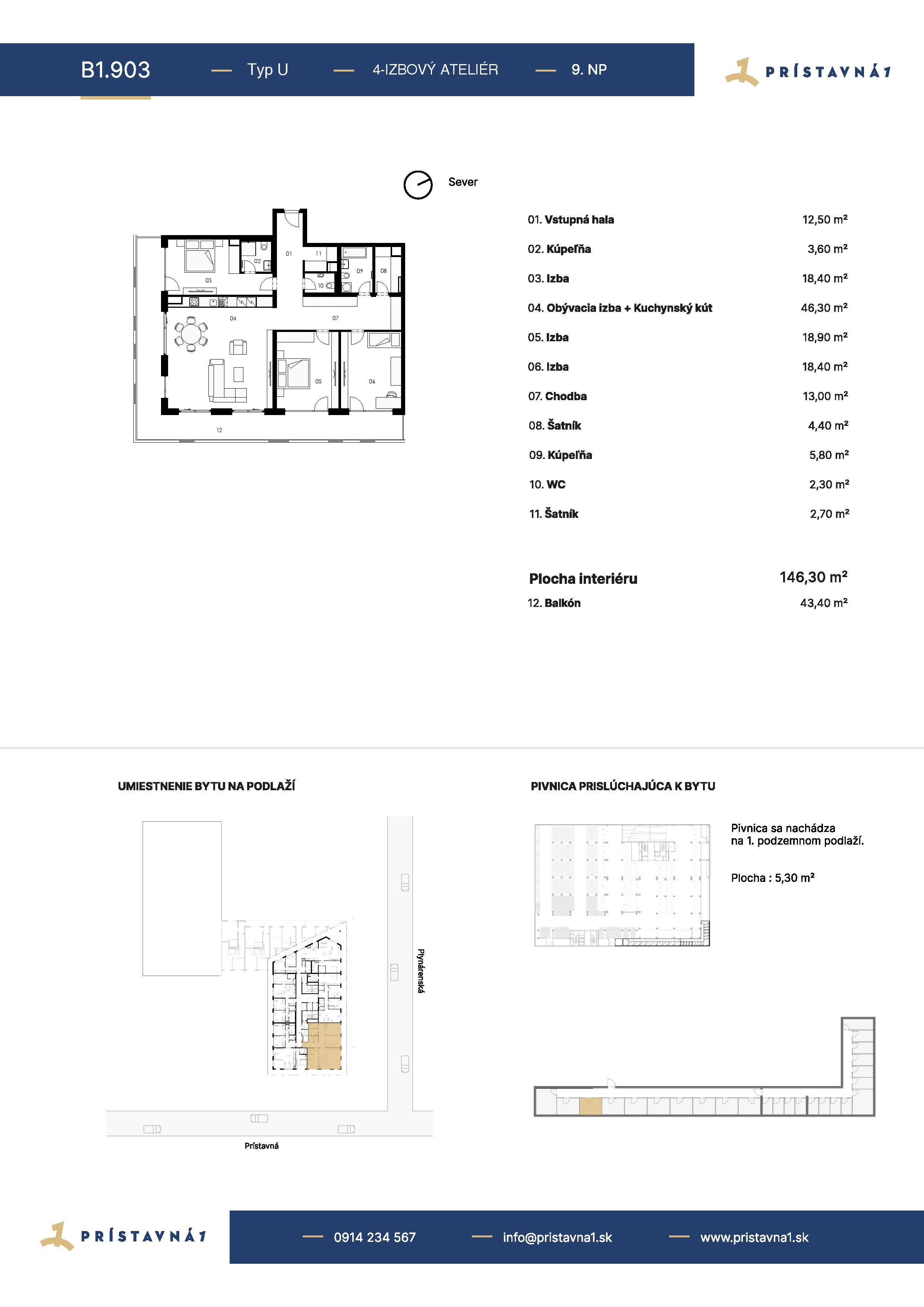 Prístavná 1 - B1.903 - Pôdorys