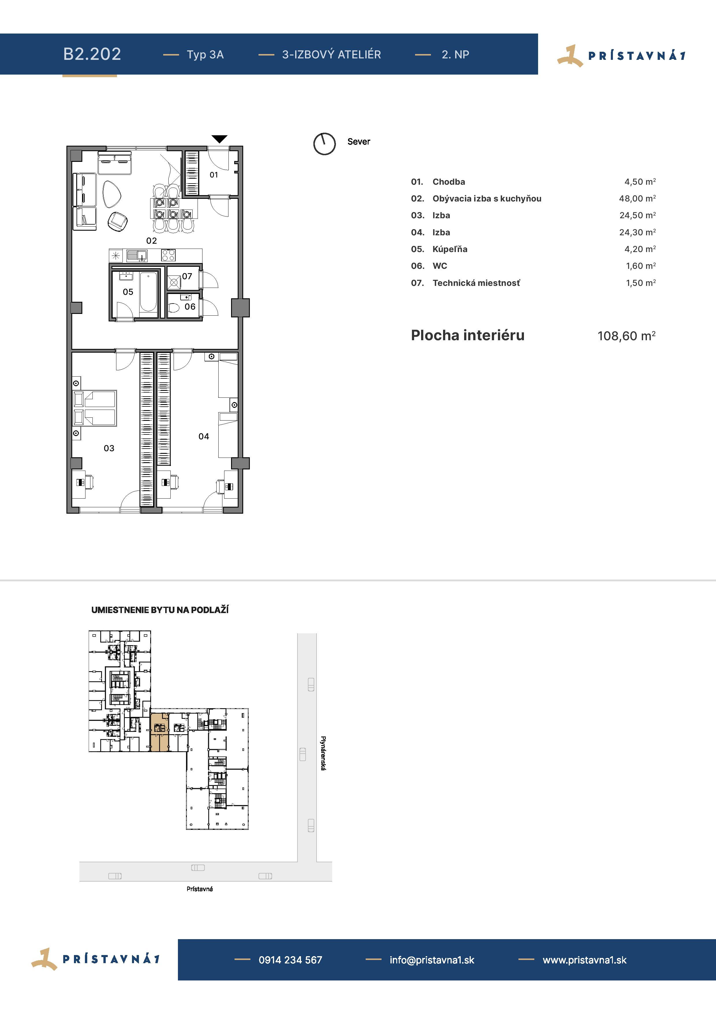 Prístavná 1 - B2.202 - Pôdorys