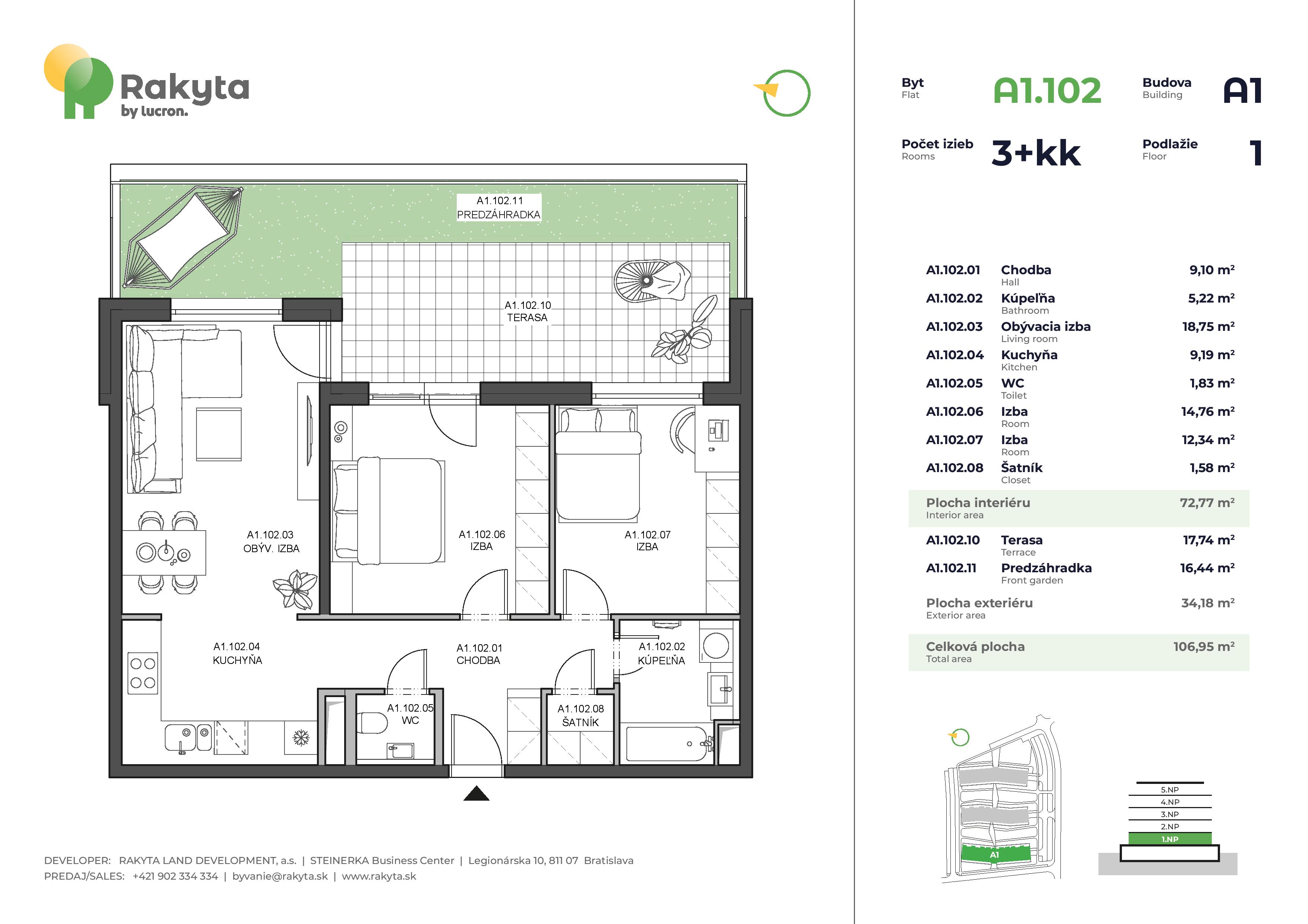 Rakyta - A1.102 - Pôdorys
