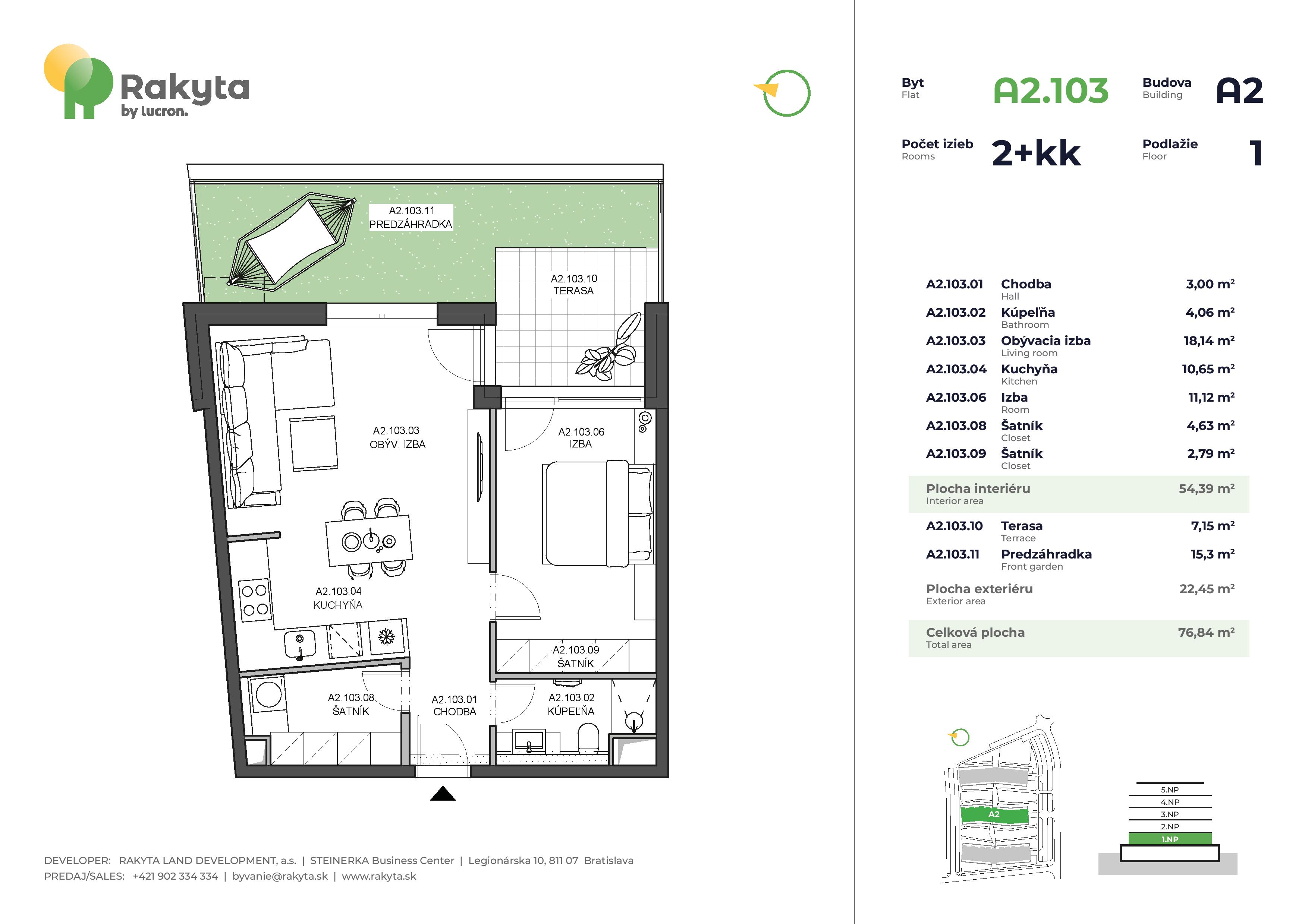 Rakyta - A2.103 - Pôdorys