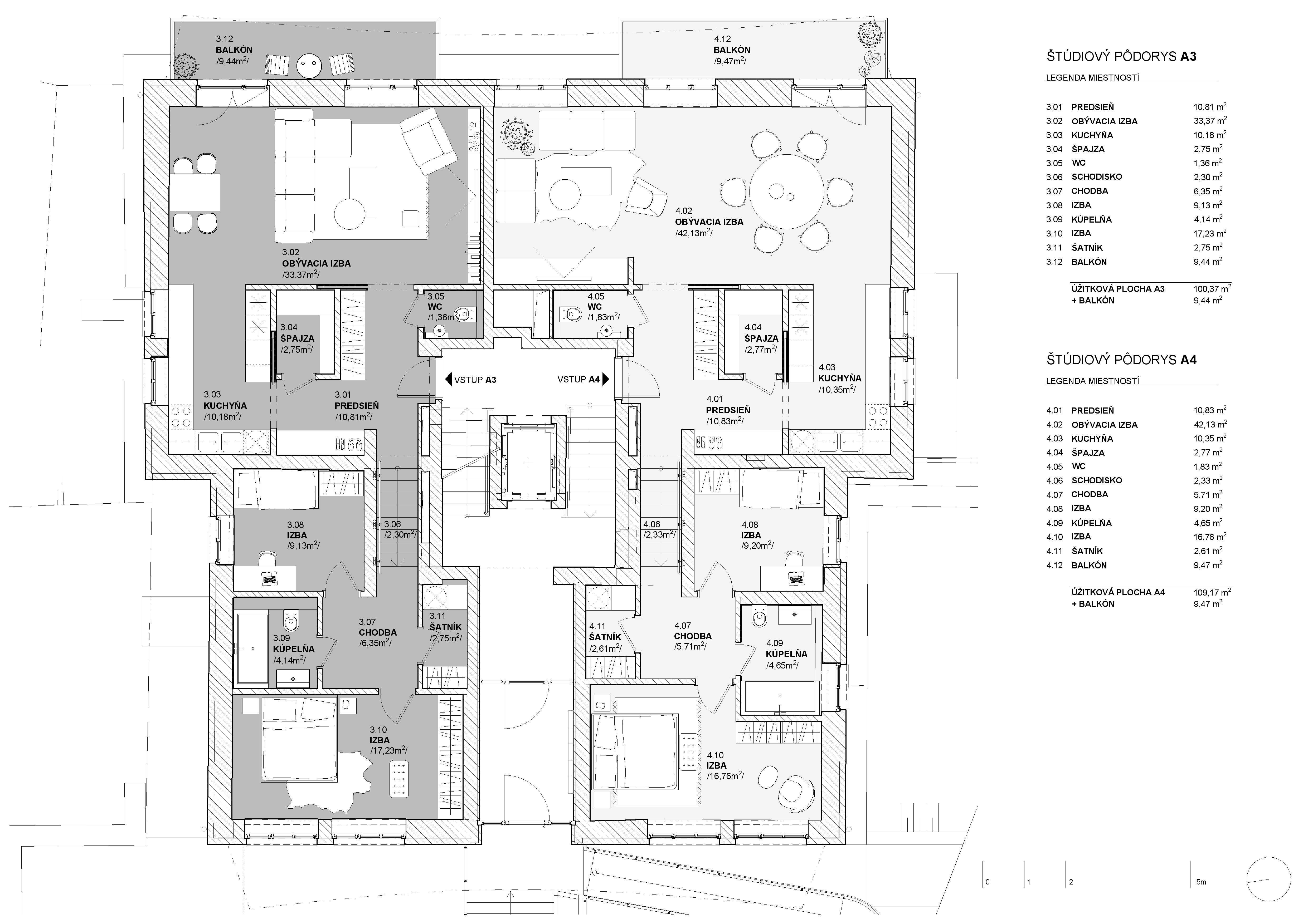 Residence FK - A3 - Pôdorys